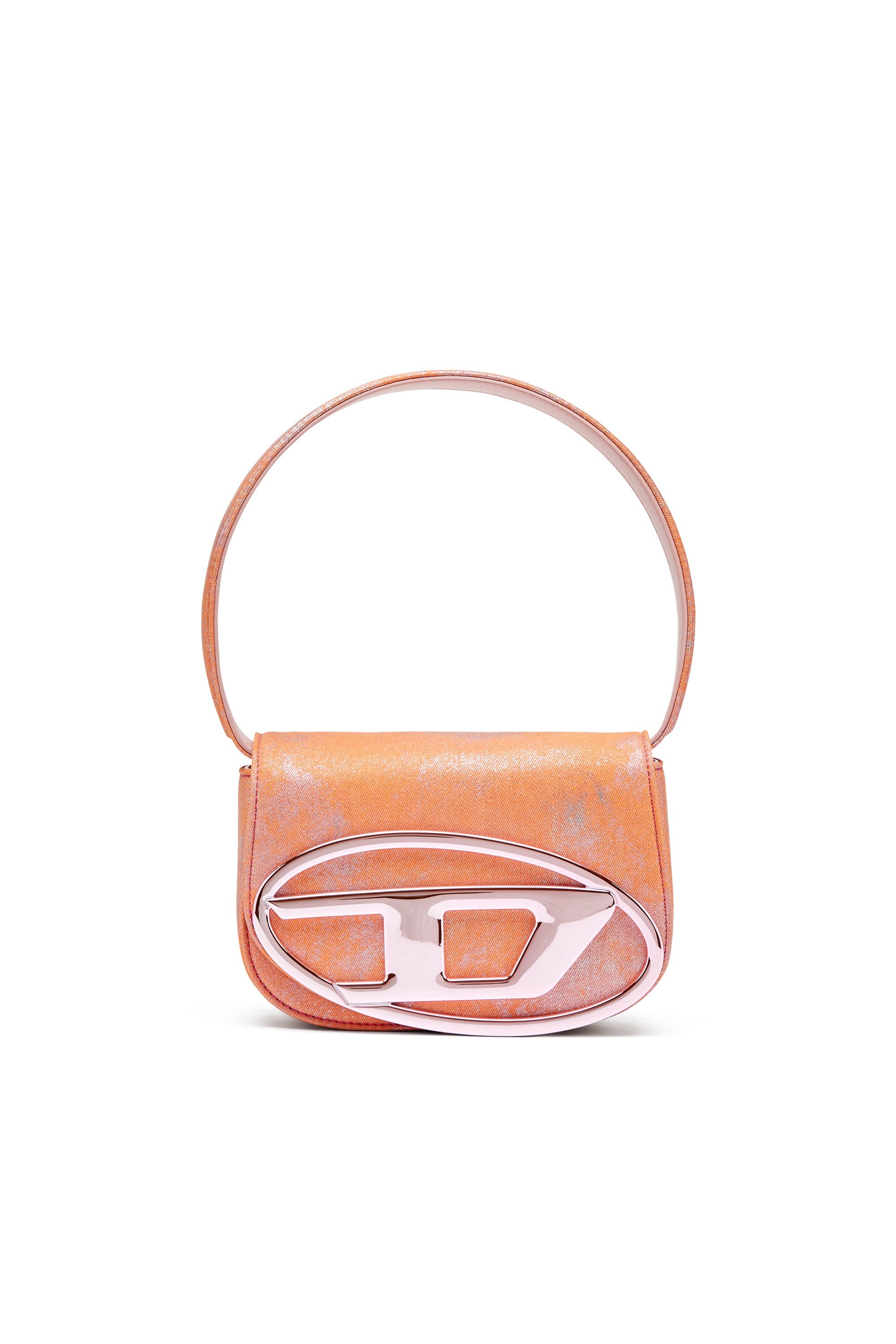 Pink 1DR-Iconic shoulder bag in pop colour denim