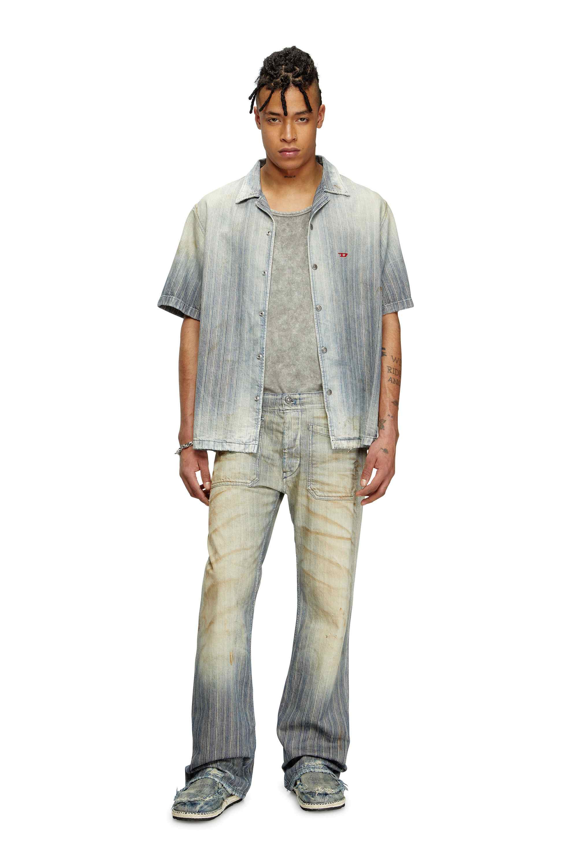 Blue Bootcut Jeans - D-Moorix