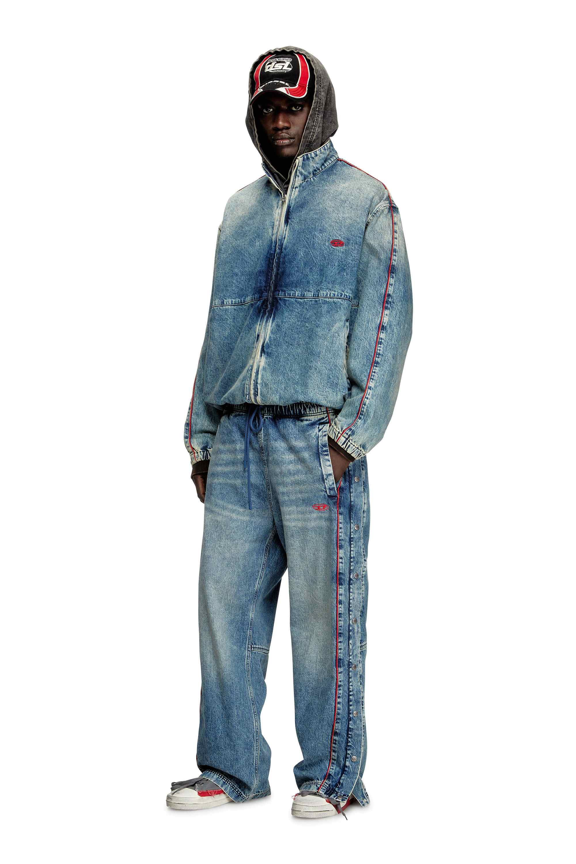Medium Blue D-Axfor-S Relaxed Fit Jeans