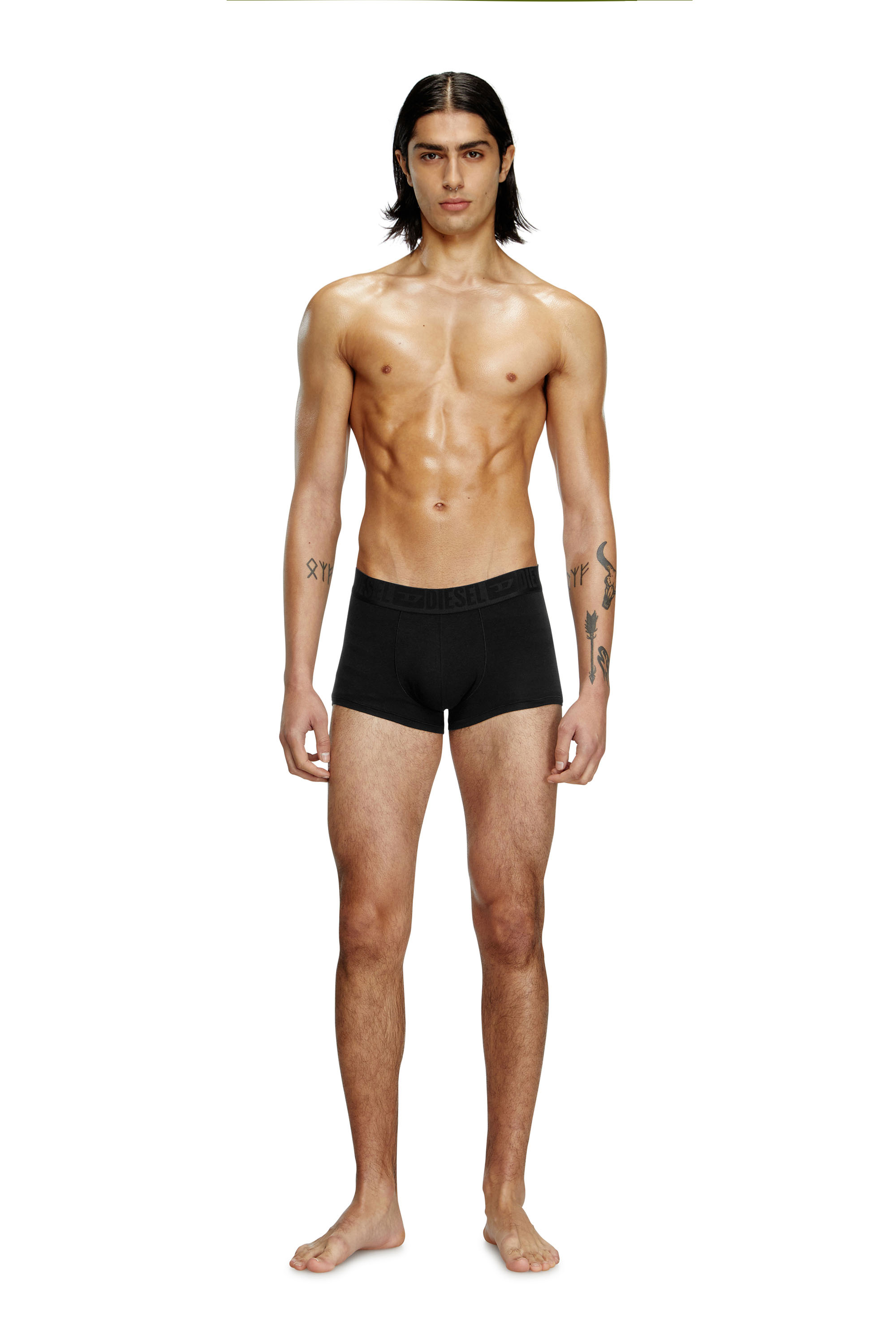 Black Three-pack plain boxer briefs