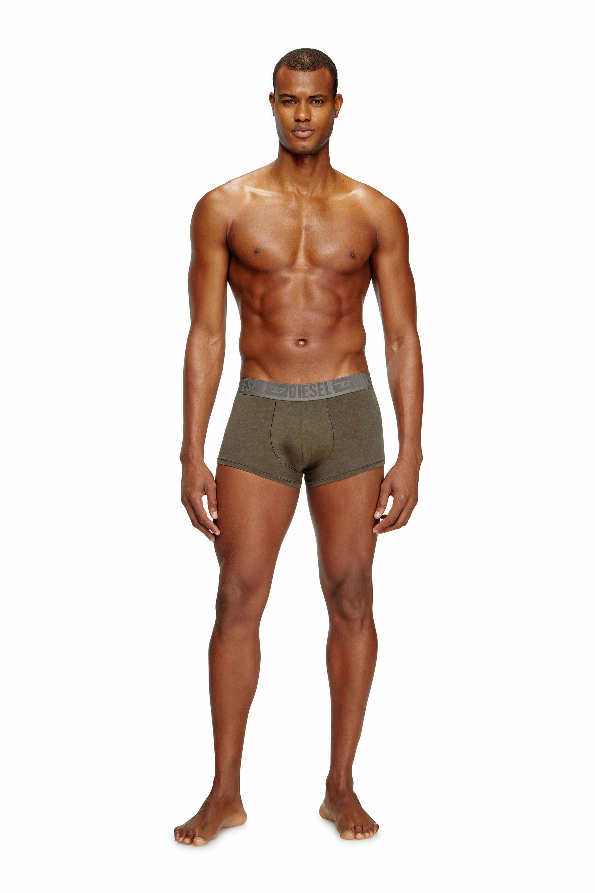 Green Three-pack plain boxer briefs