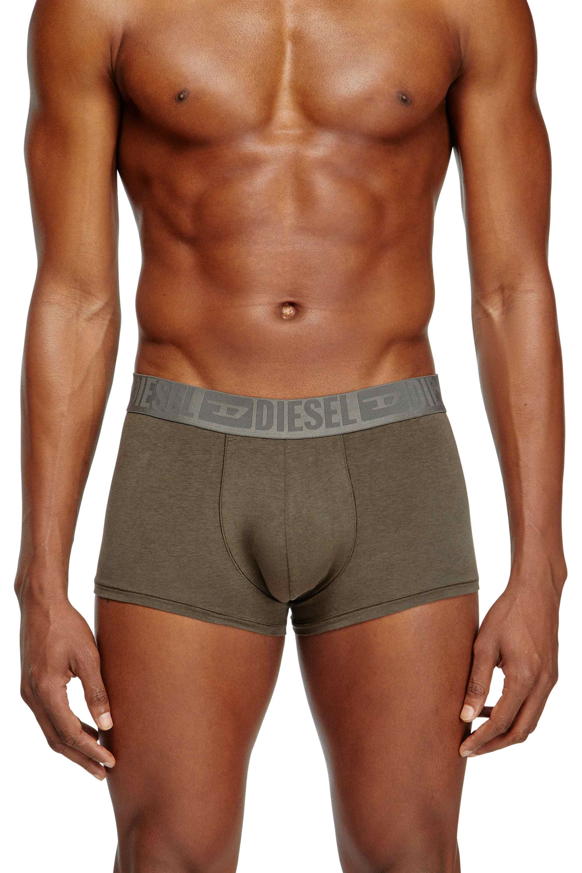 Green Three-pack plain boxer briefs