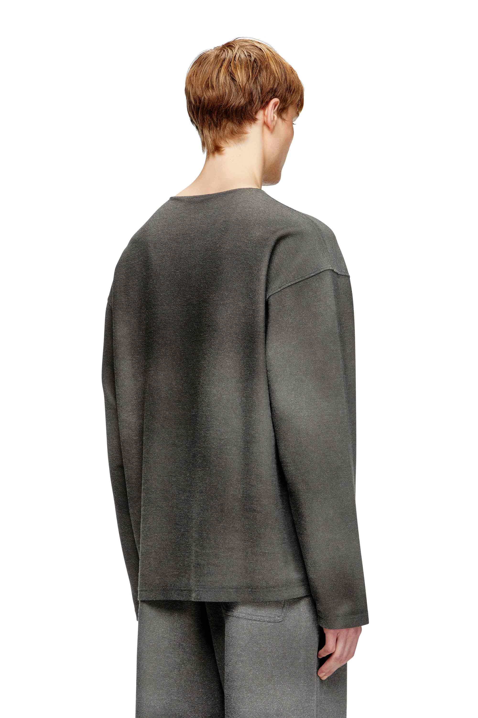Grey Sweatshirt with distressed front