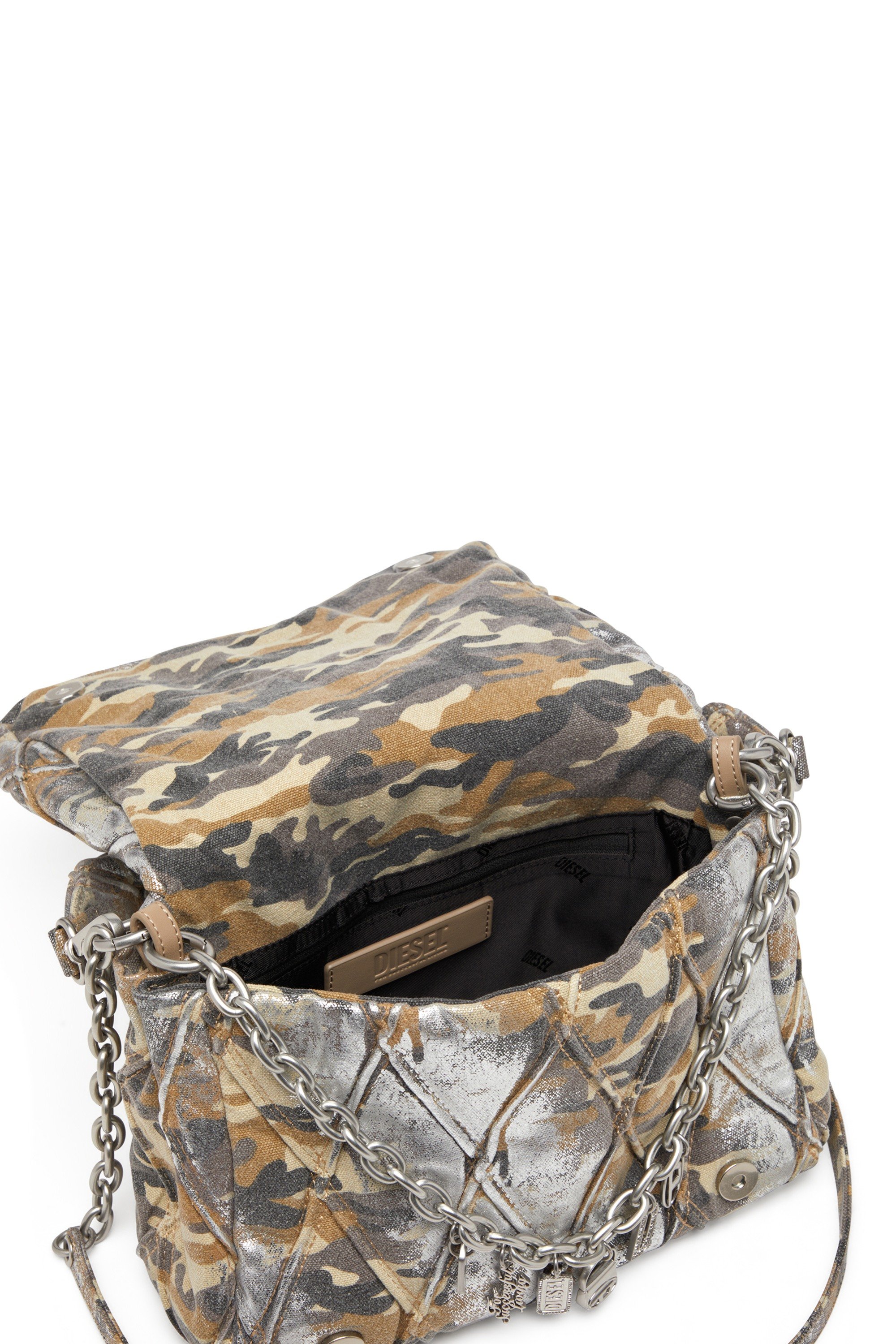 Multicolor Charm-D M-Shoulder bag in metallic camo canvas