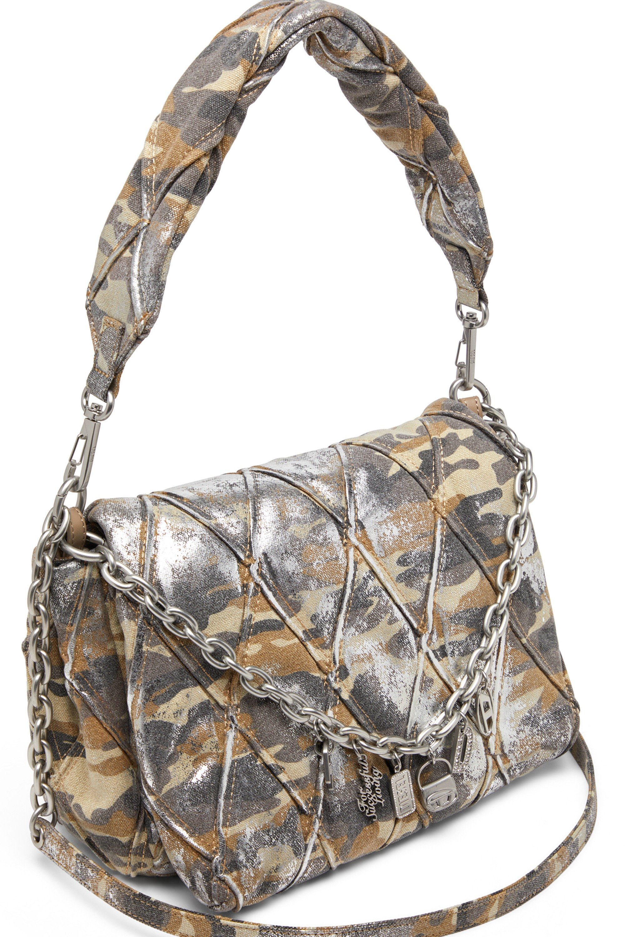 Multicolor Charm-D M-Shoulder bag in metallic camo canvas