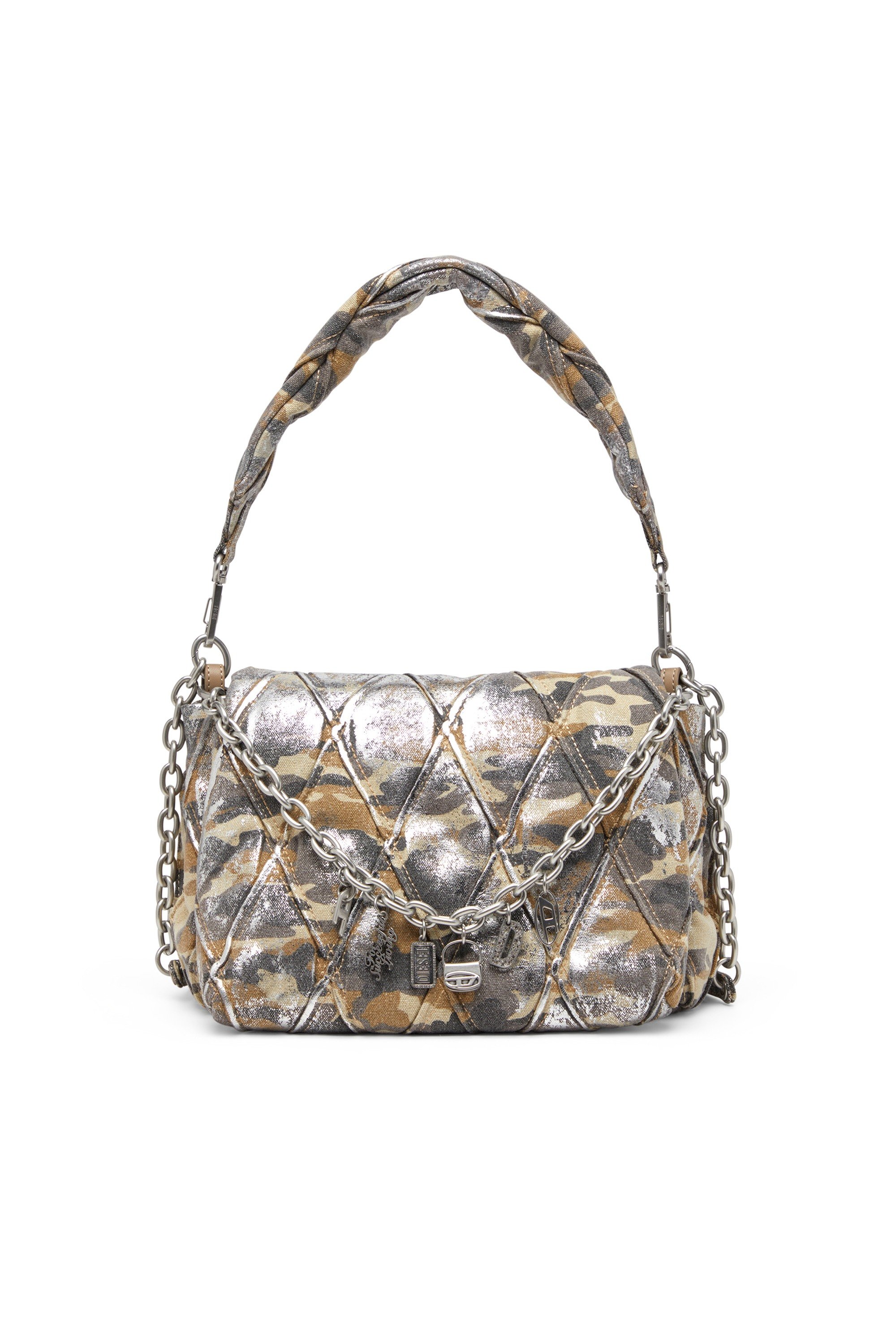 Multicolor Charm-D M-Shoulder bag in metallic camo canvas