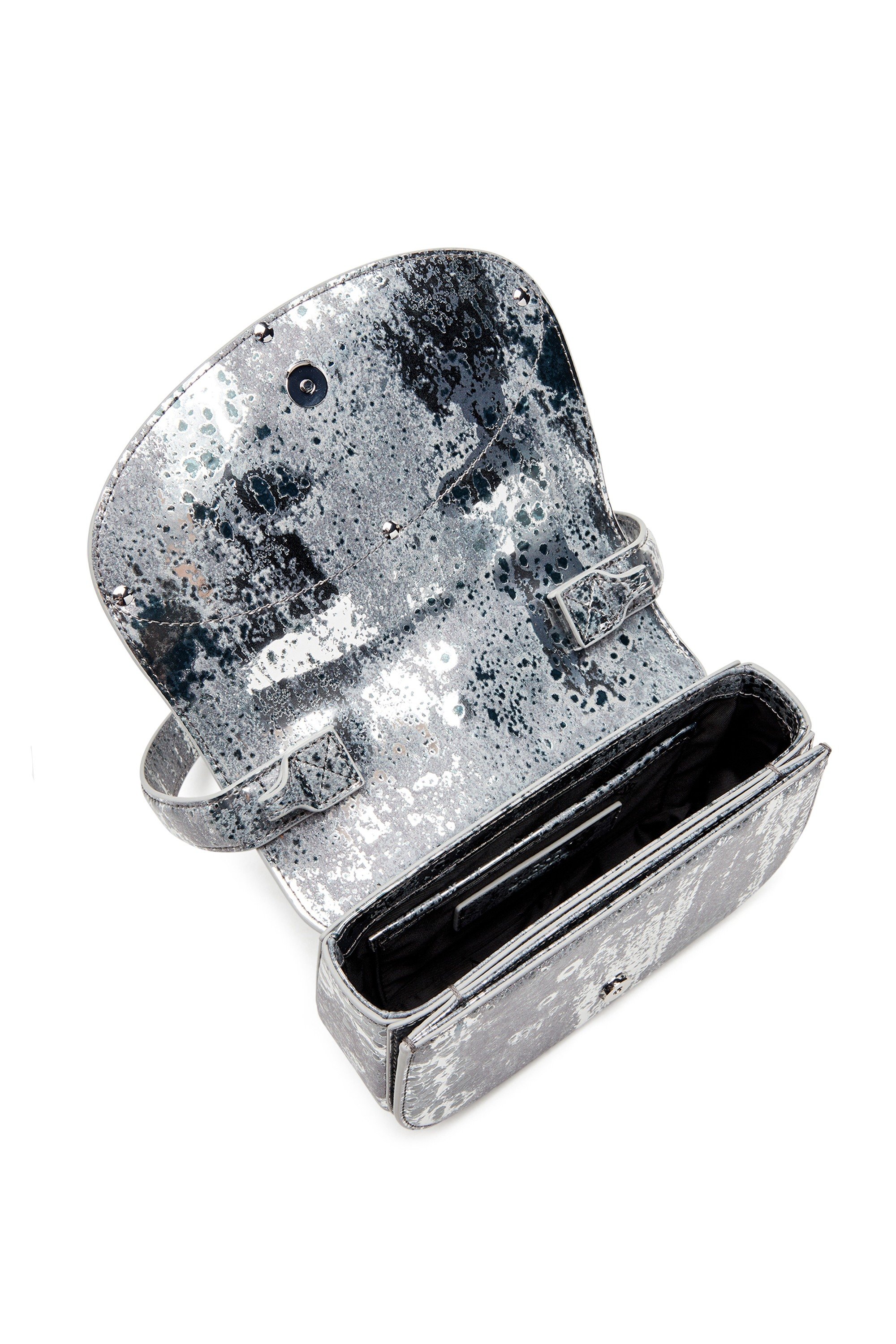 Silver 1DR-Iconic shoulder bag with mirror rust effect