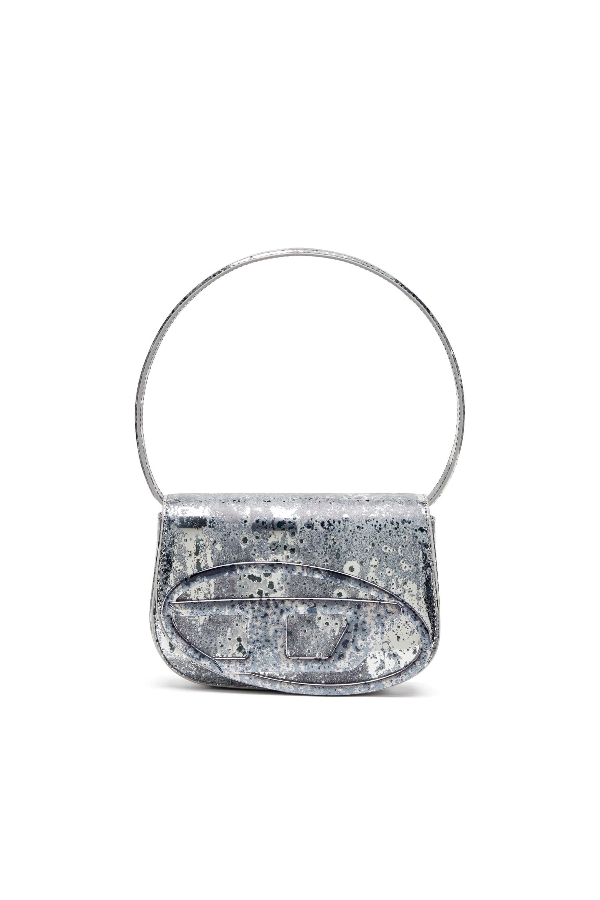 Silver 1DR-Iconic shoulder bag with mirror rust effect