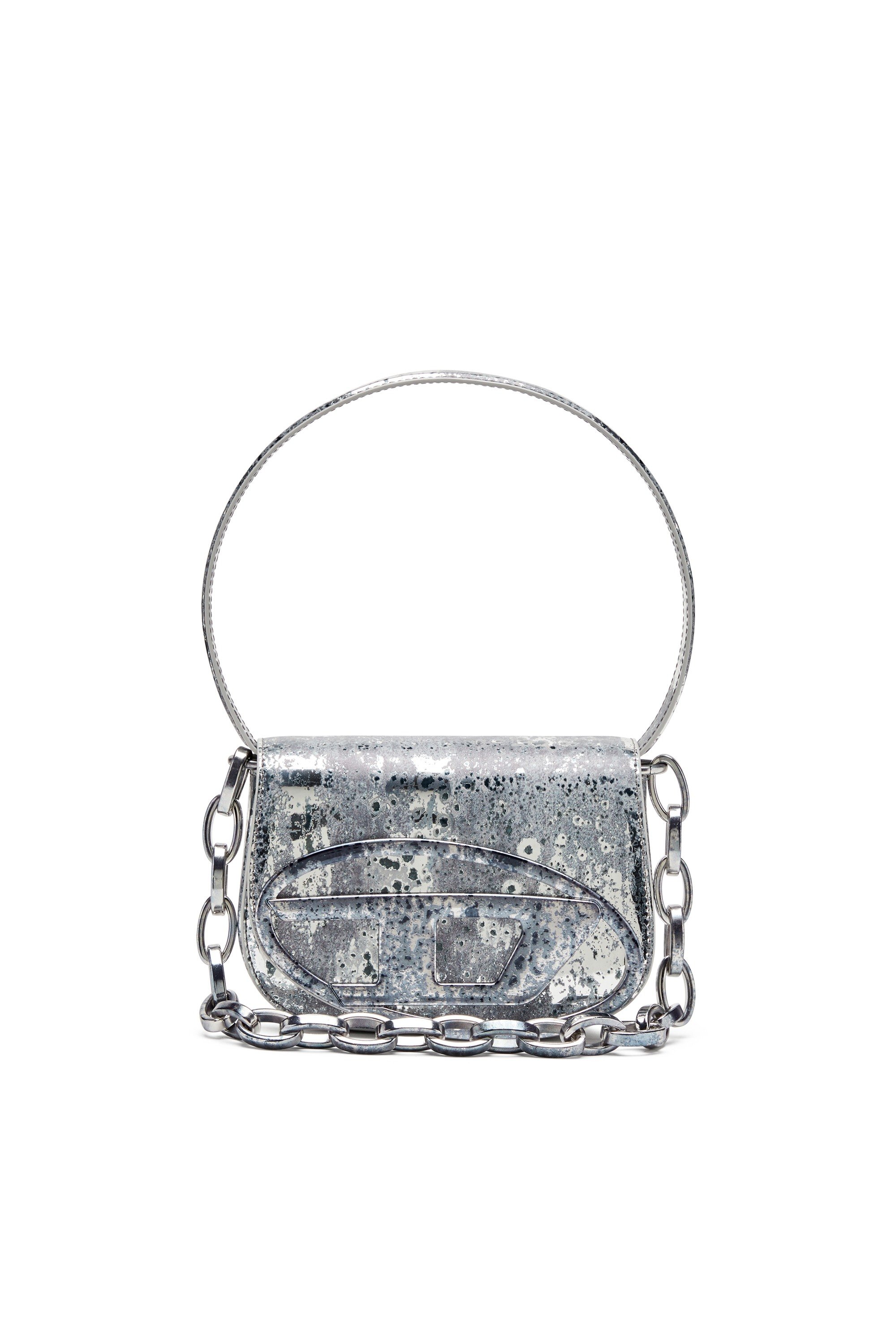Silver 1DR-Iconic shoulder bag with mirror rust effect