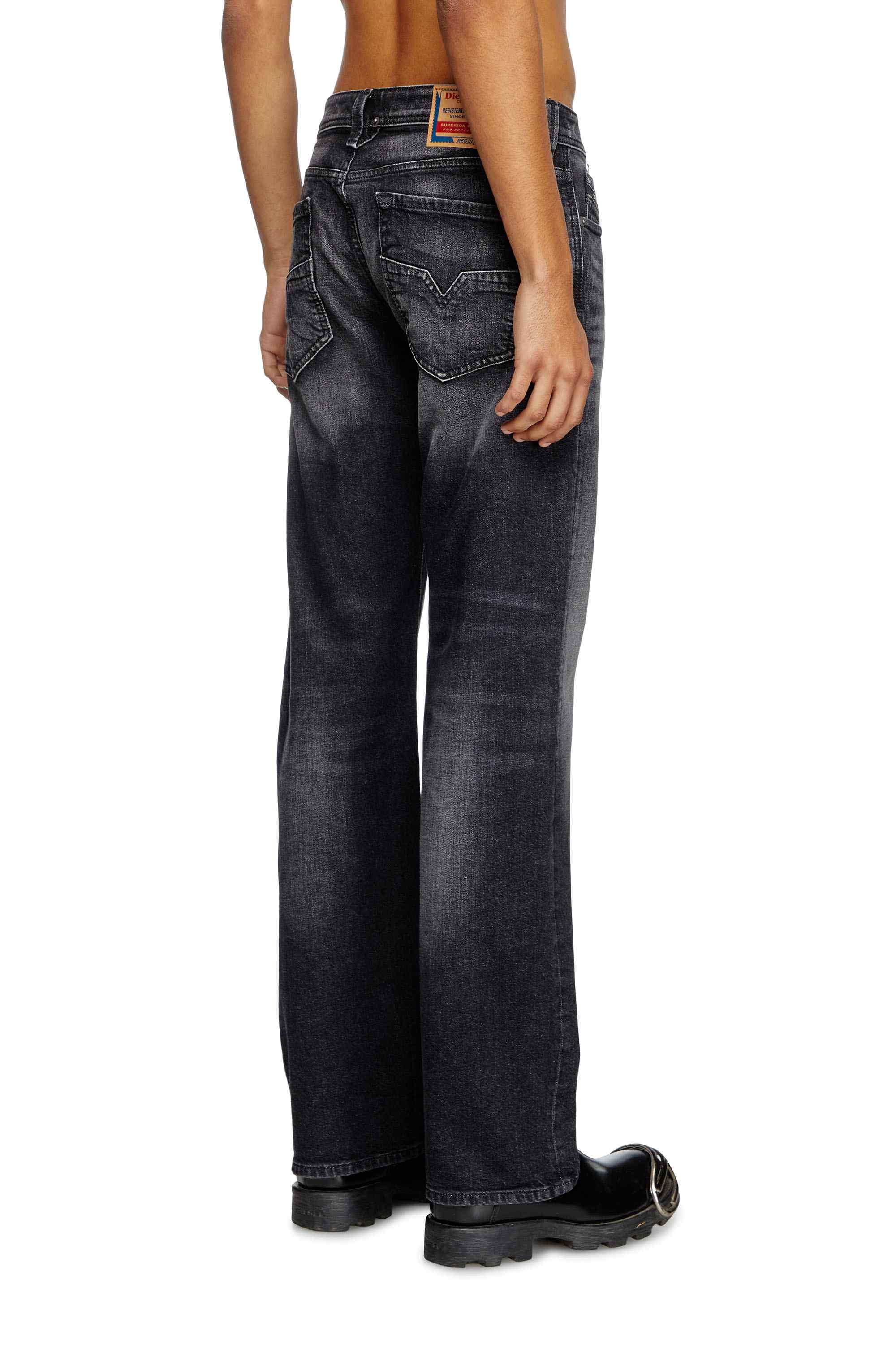 Black and Dark Grey Straight Fit- Larkee Jeans