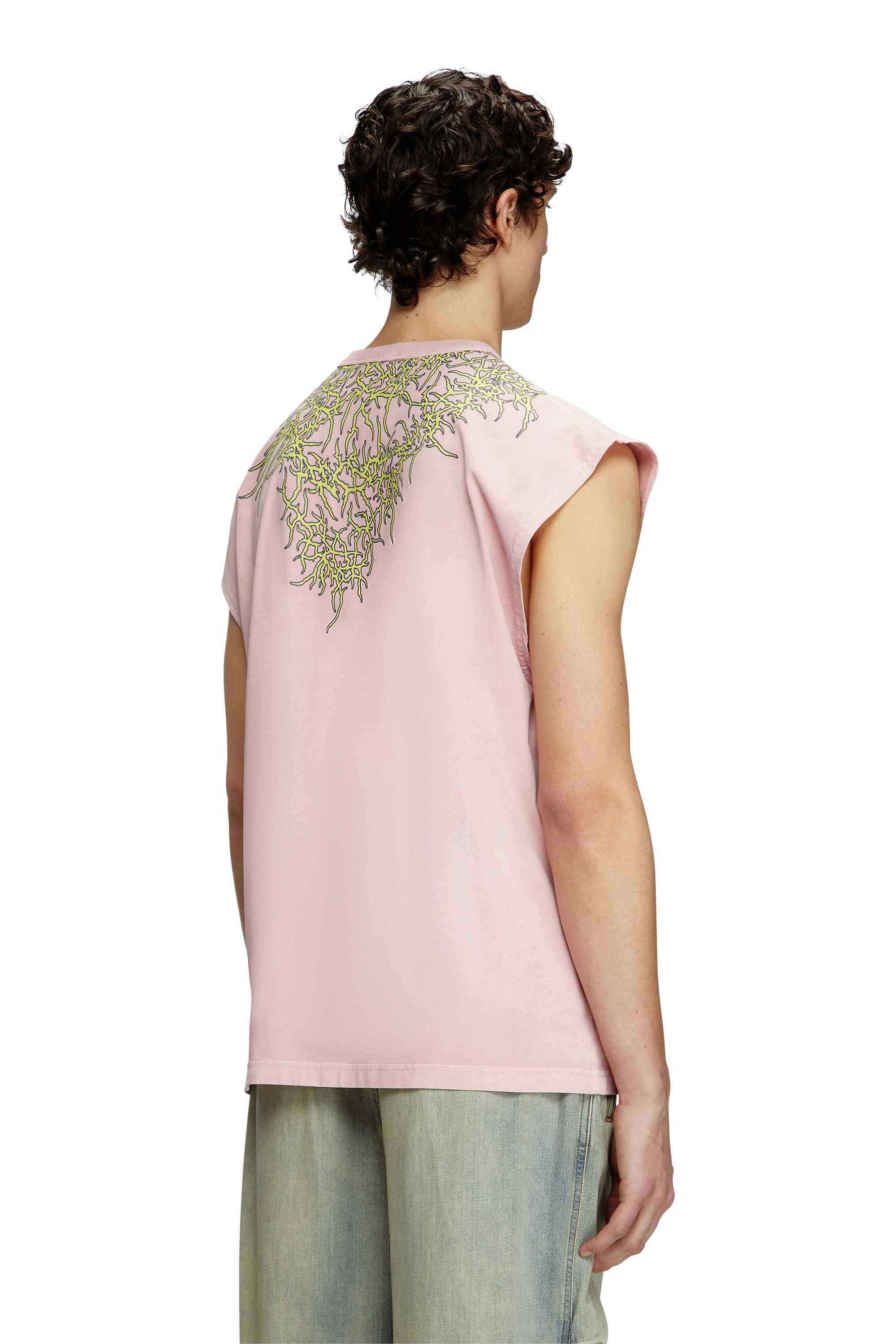 Pink Tank top with tattoo graphics