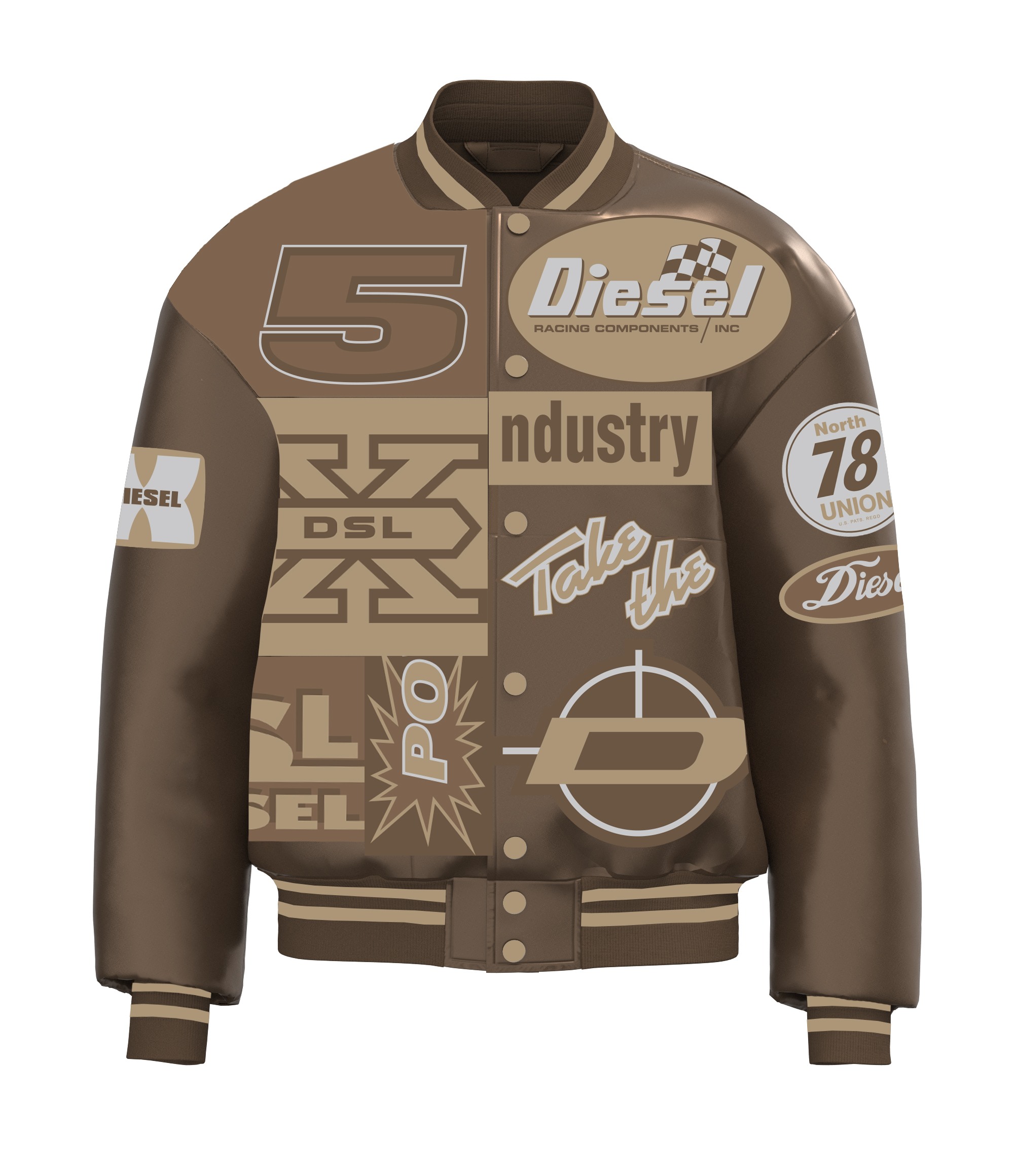 Mustard Male J-BULC-PATCH Jackets