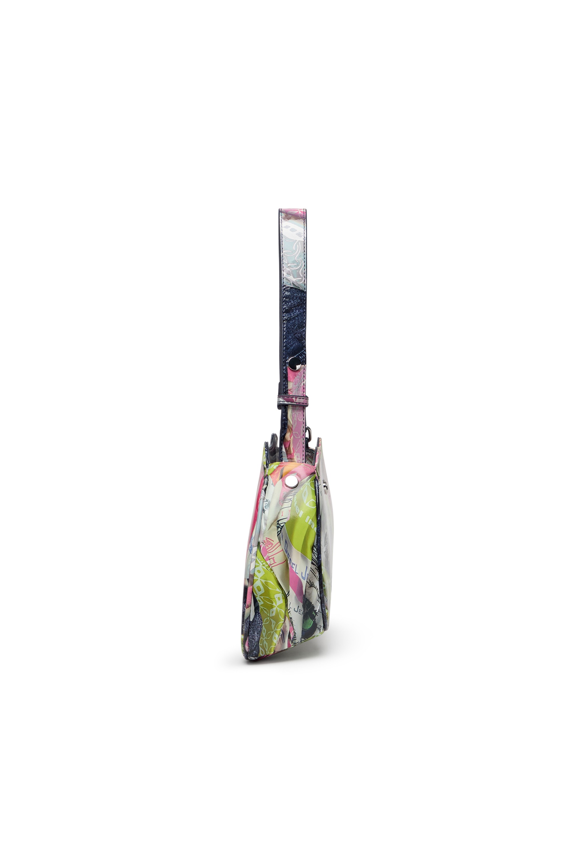 Multicolor Play-Glossy shoulder bag with print