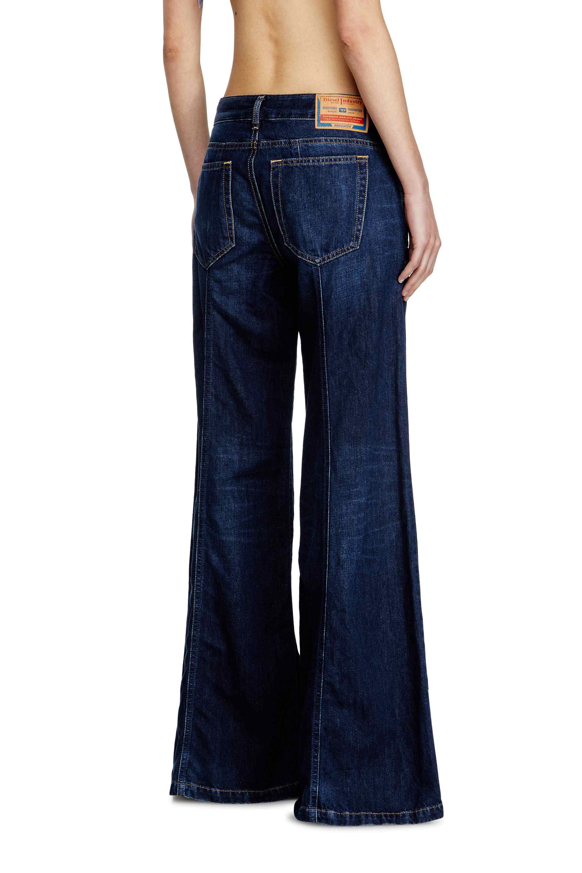 Dark Blue D-Akii Flare Fit Jeans