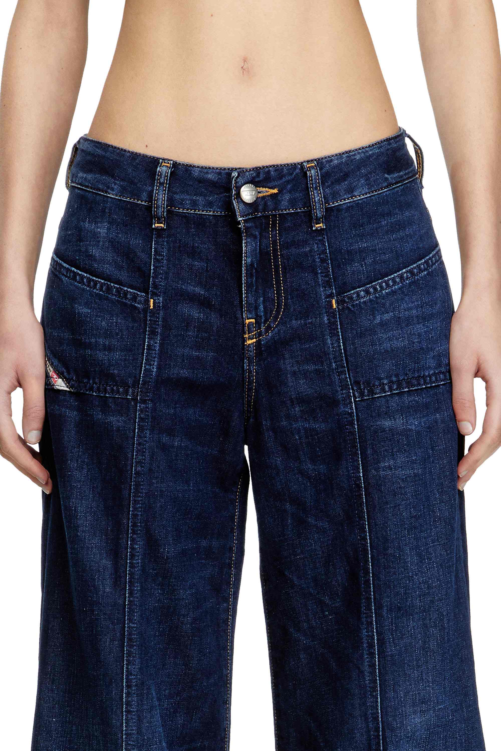 Dark Blue D-Akii Flare Fit Jeans