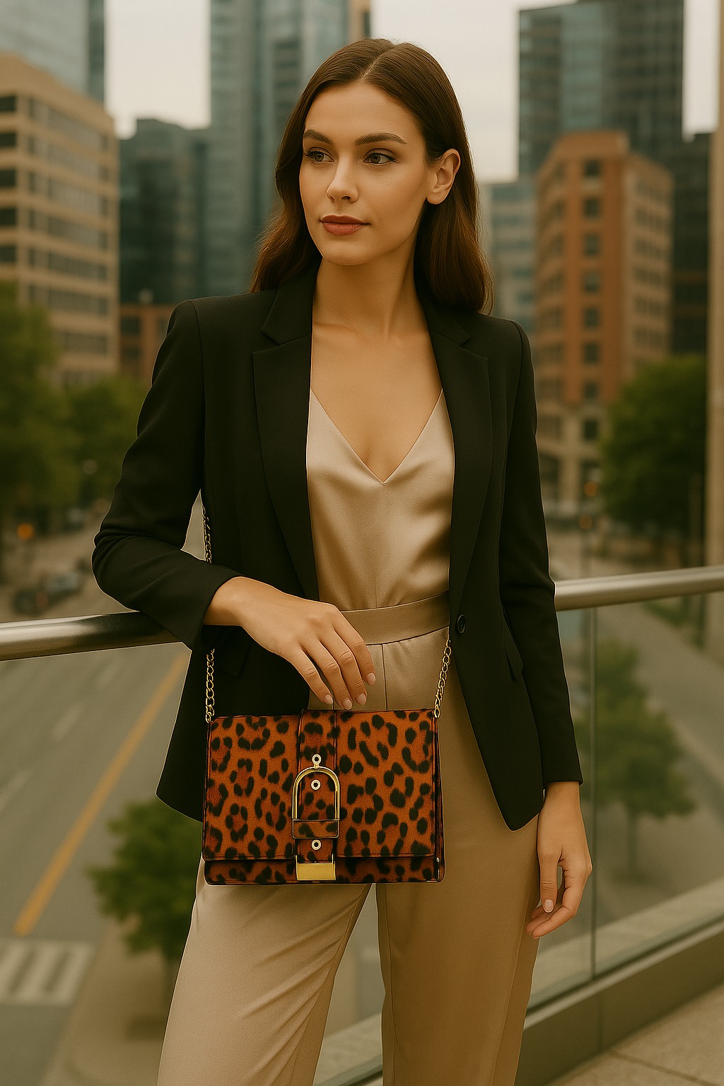 Bzeta Leopard Crossbody