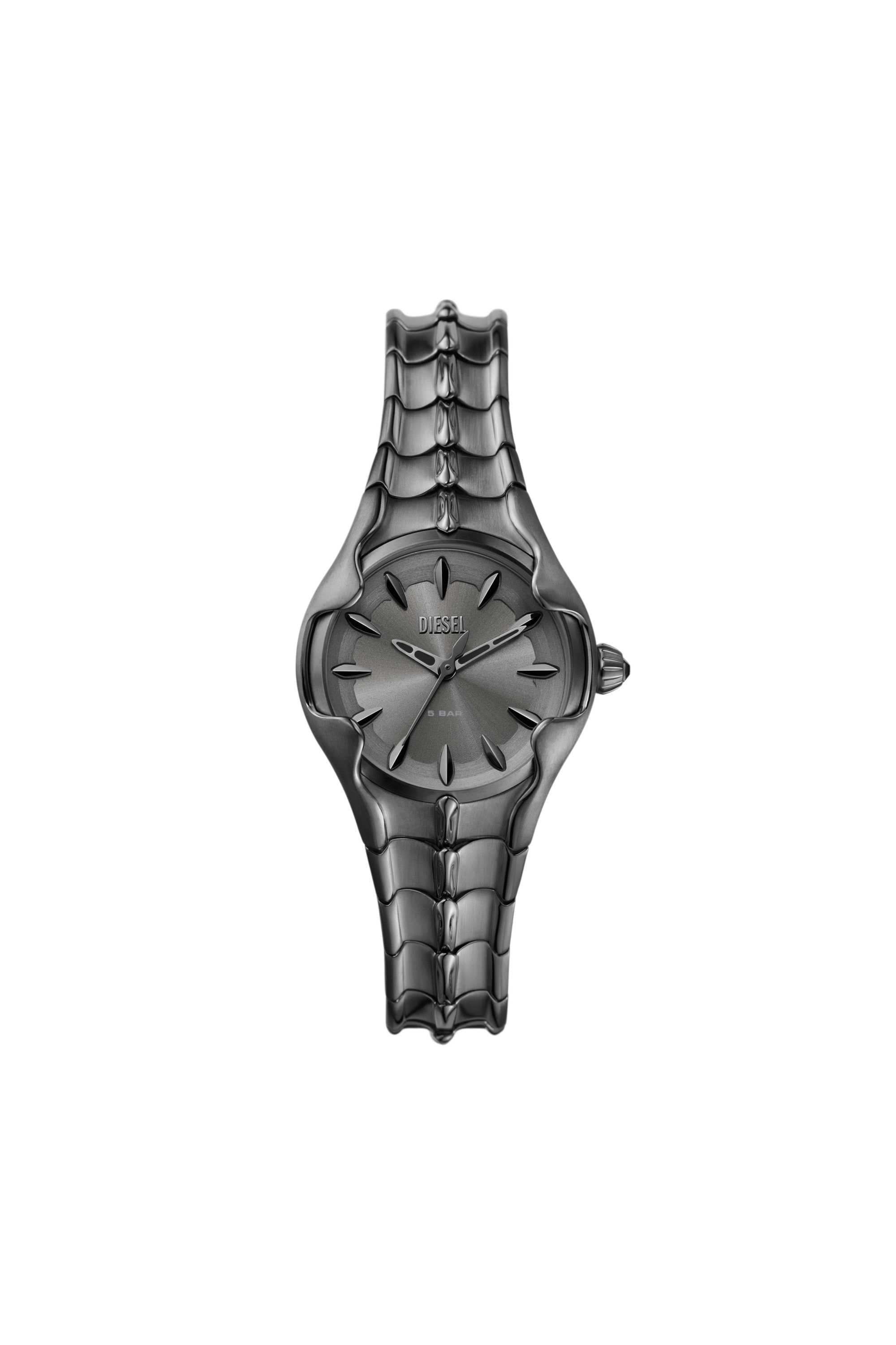 Grey DZ5603- Vert three-hand gunmetal stainless steel watch