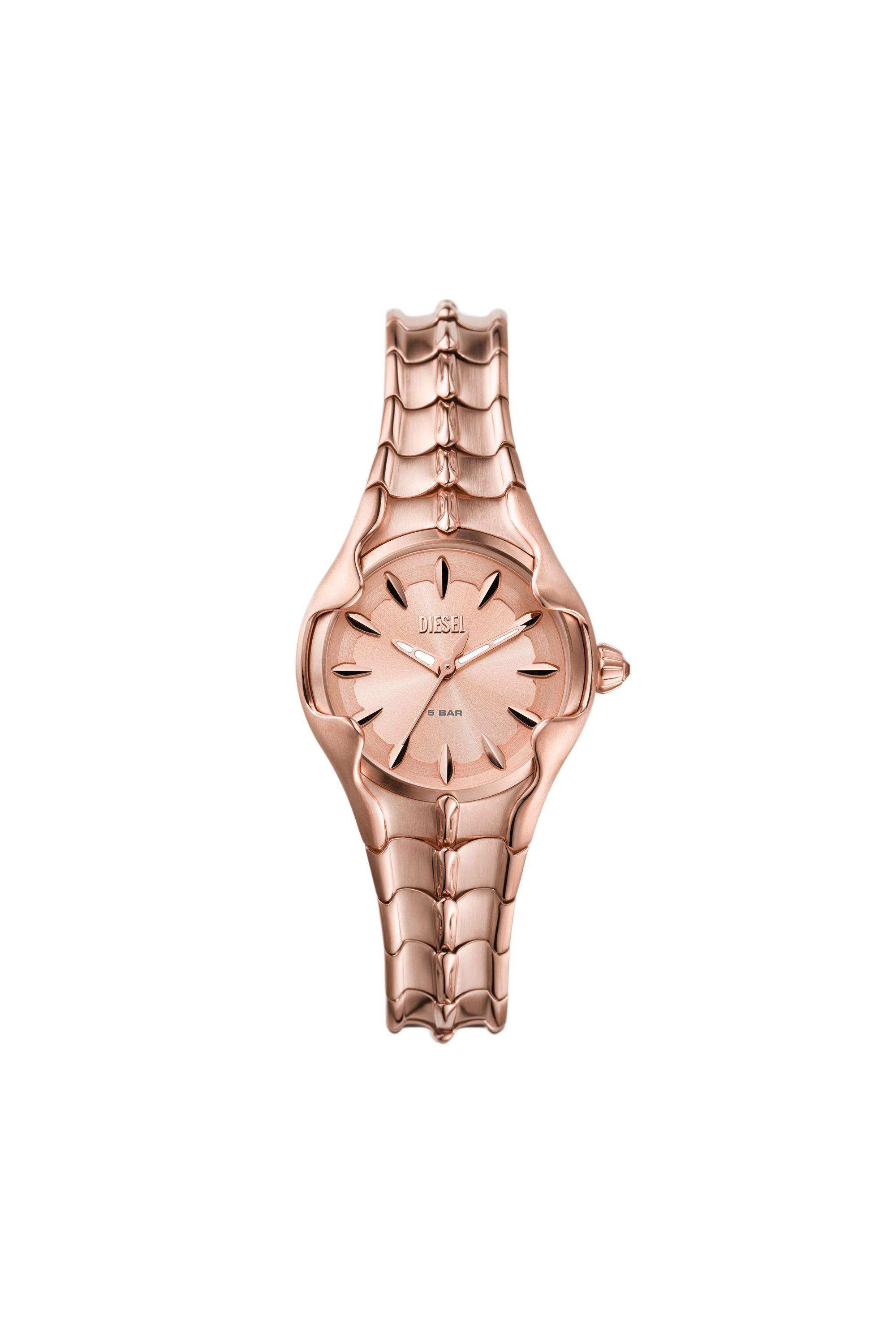 Pink DZ5604- Vert three-hand rose gold-tone stainless steel watch