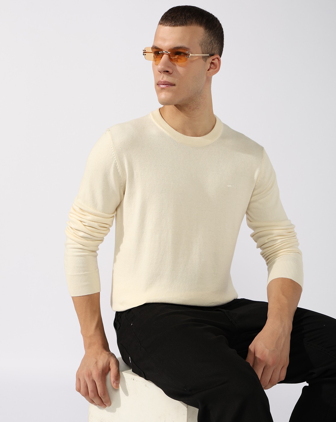 GAS | Slim Fit Pullover with Signature Branding