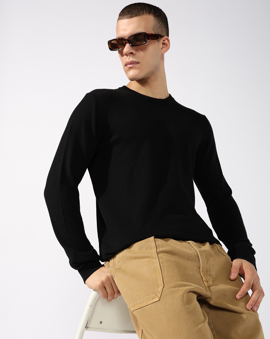 GAS | Slim Fit Pullover with Signature Branding
