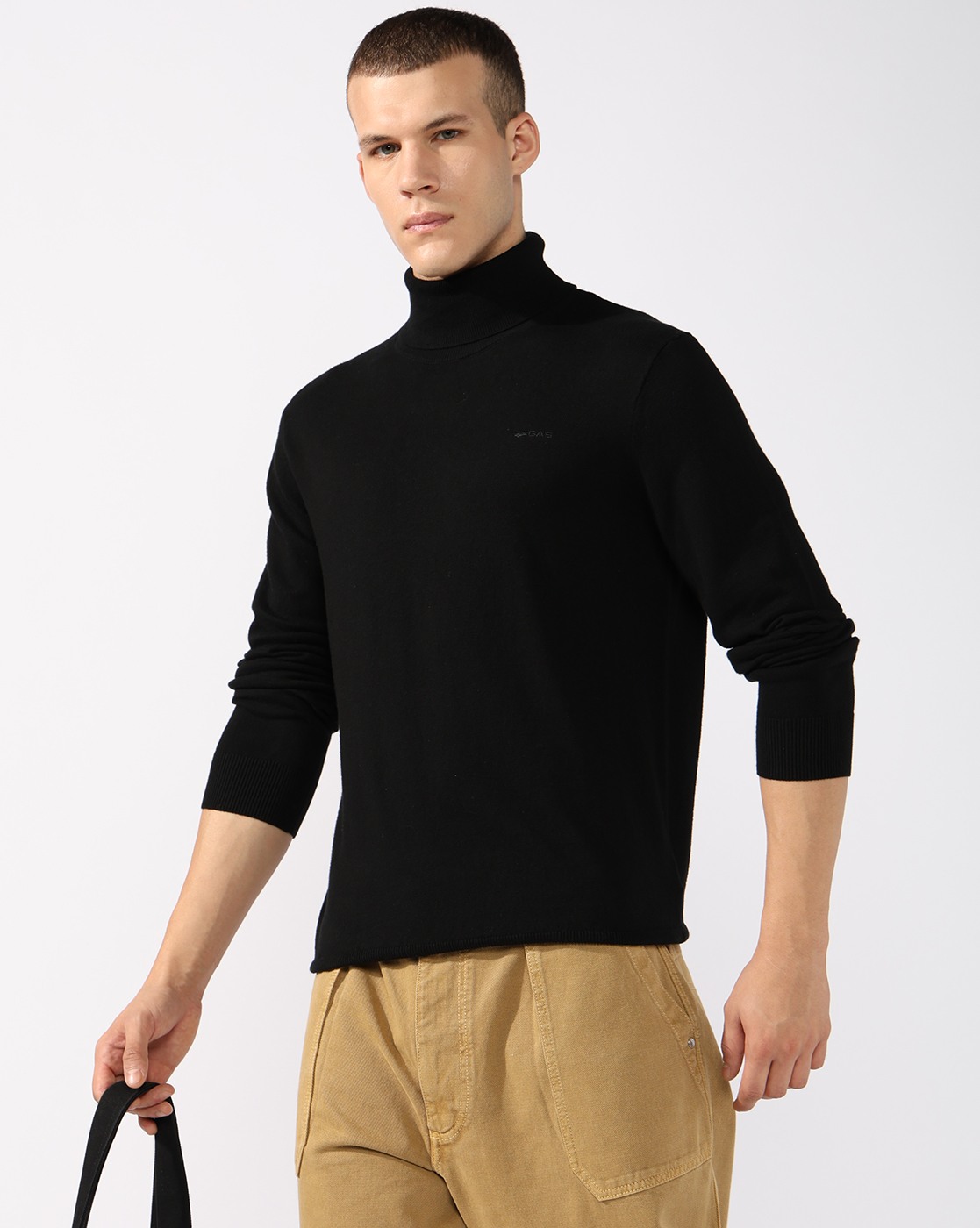 GAS | Slim Fit Pullover with Signature Branding