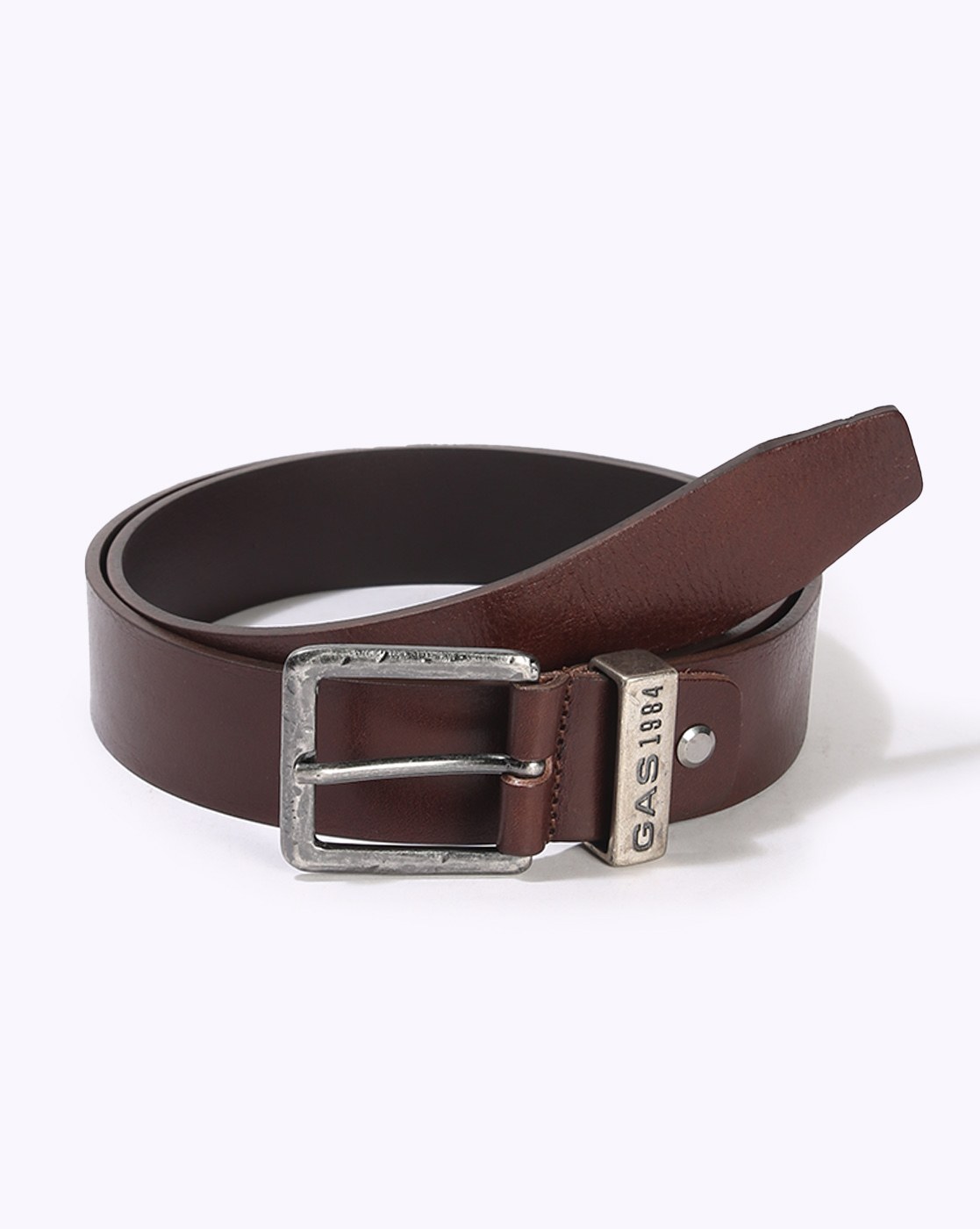 GAS | Genuine Leather Solid Brown Belt