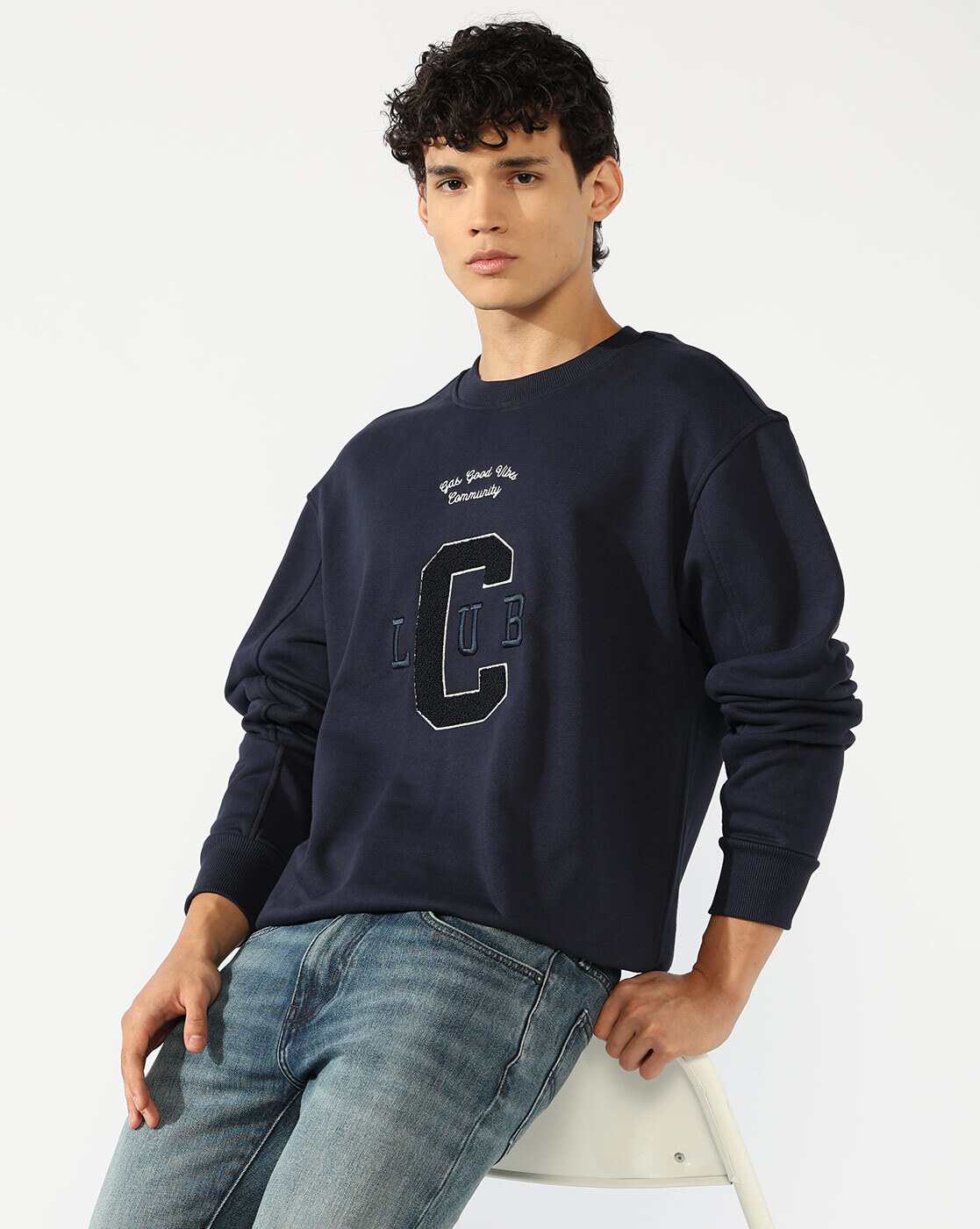 GAS | GAS Relaxed Fit Sweatshirt with Signature Branding