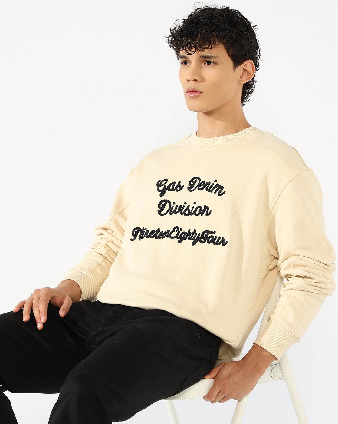 GAS | GAS Relaxed Fit Sweatshirt with Signature Branding
