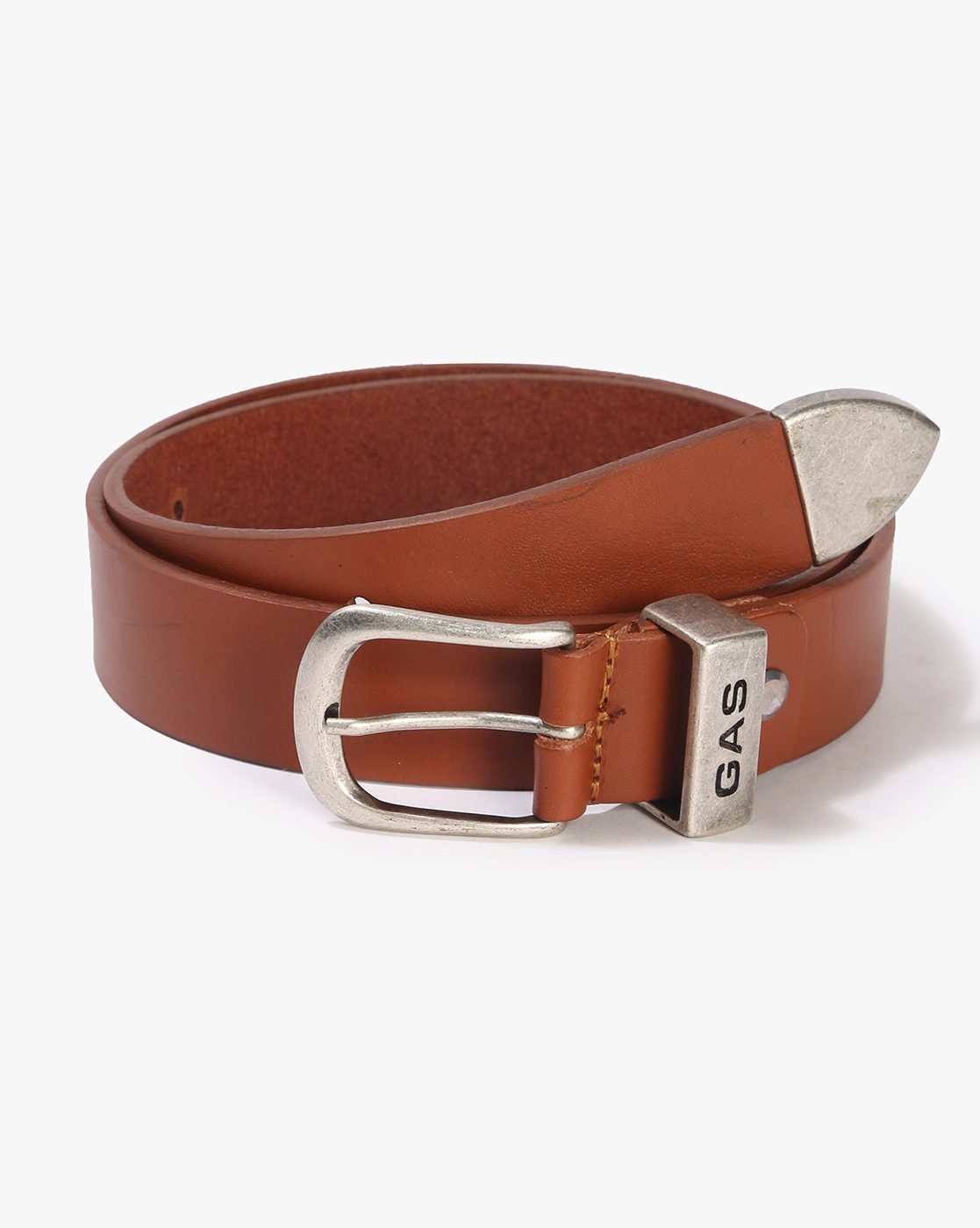 GAS | Genuine Leather Solid Brown Belt