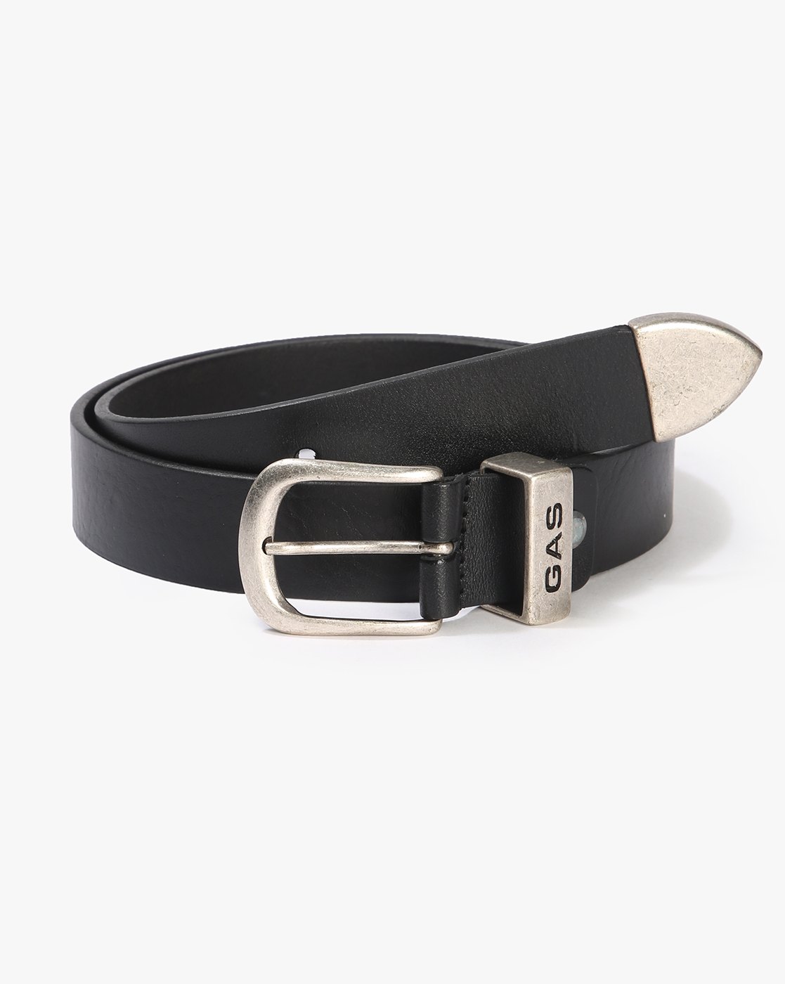 GAS | Genuine Leather Solid Black Belt