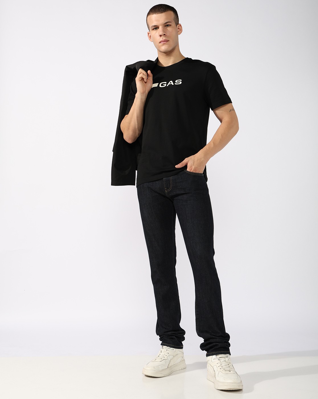 GAS | Albert Slim Fit Mid Rise Mid Wash Grey Jeans