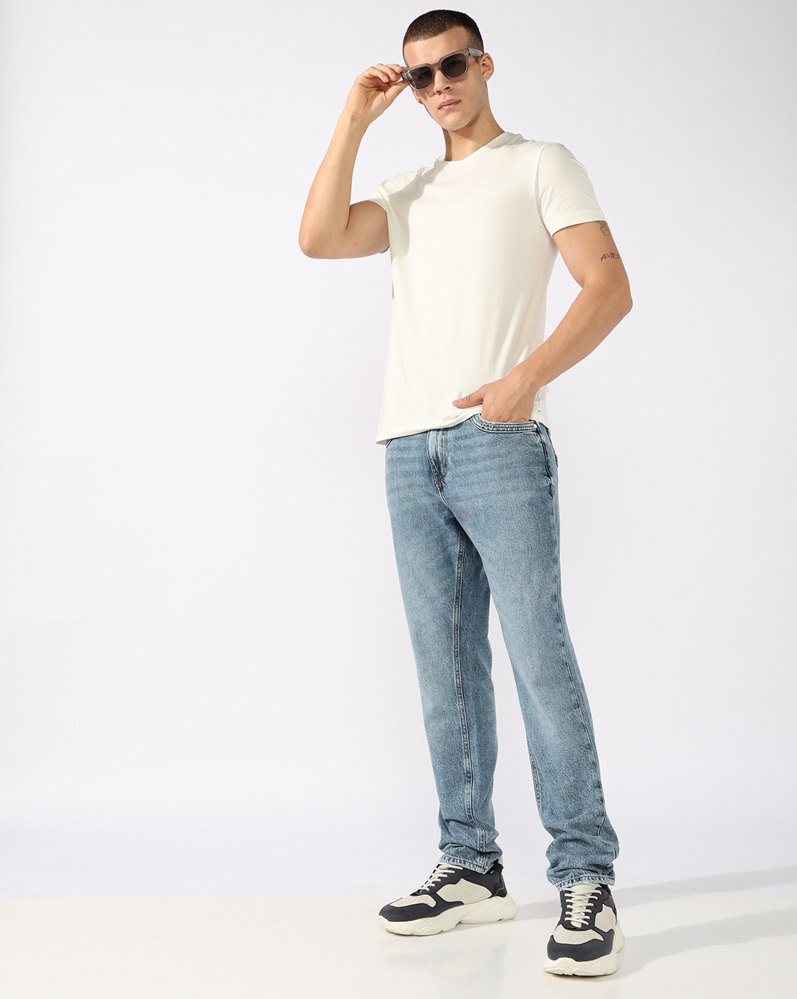 GAS | Jaxon Straight Fit Mid Rise Heavy Wash Dark Blue Jeans