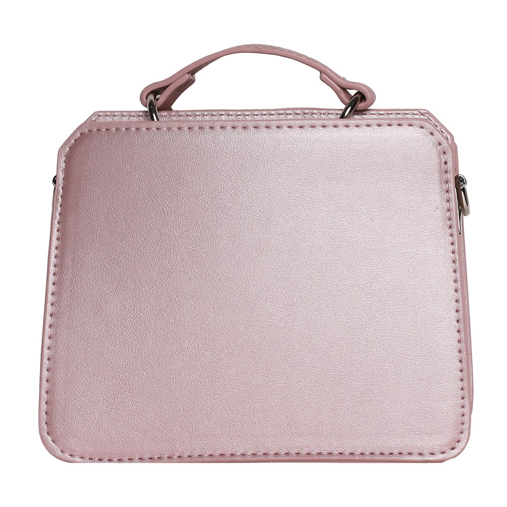 Bevelymm Pink Metallic Satchel