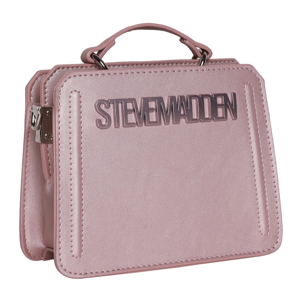 Bevelymm Pink Metallic Satchel