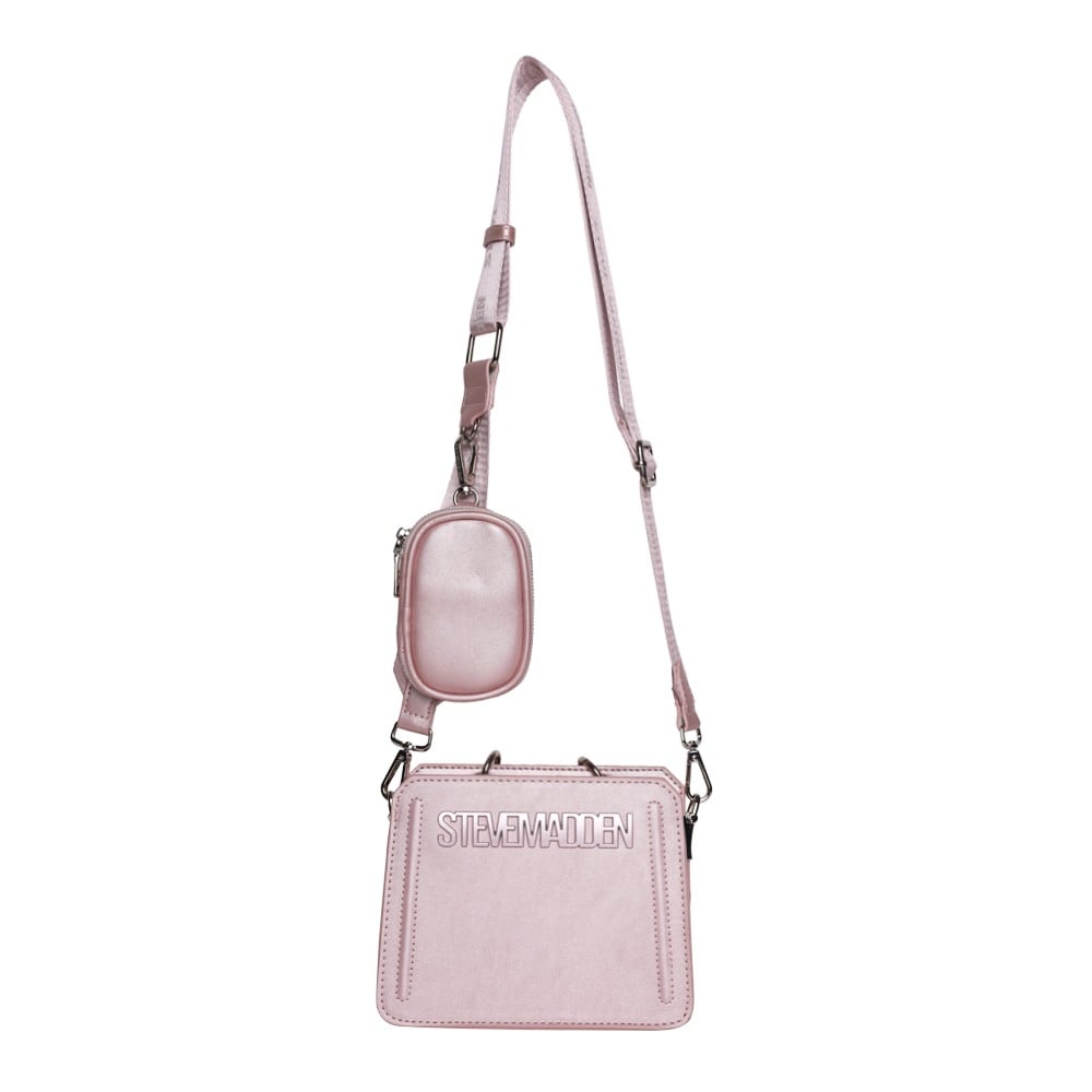 Bevelymm Pink Metallic Satchel