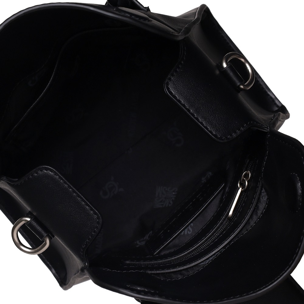 Bohan Black-Silver Satchel