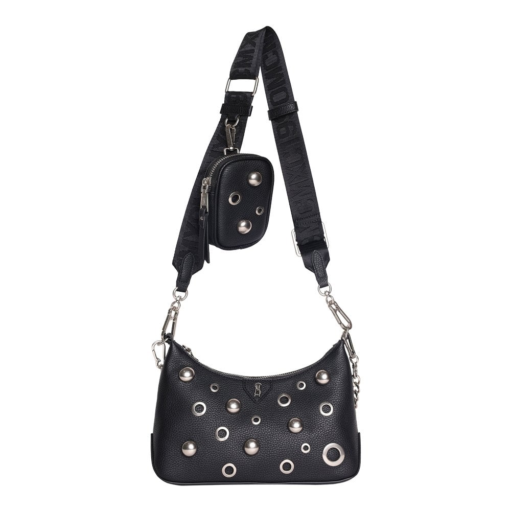 Bralen Black-Silver Crossbody