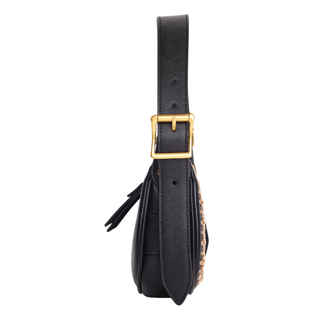 Beliaa Black-Gold Crossbody