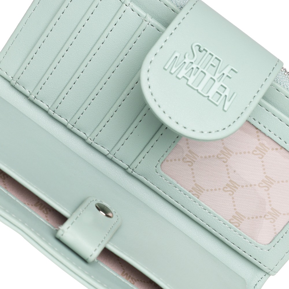 Bjeslin Frosty Green Clutches & Wallets