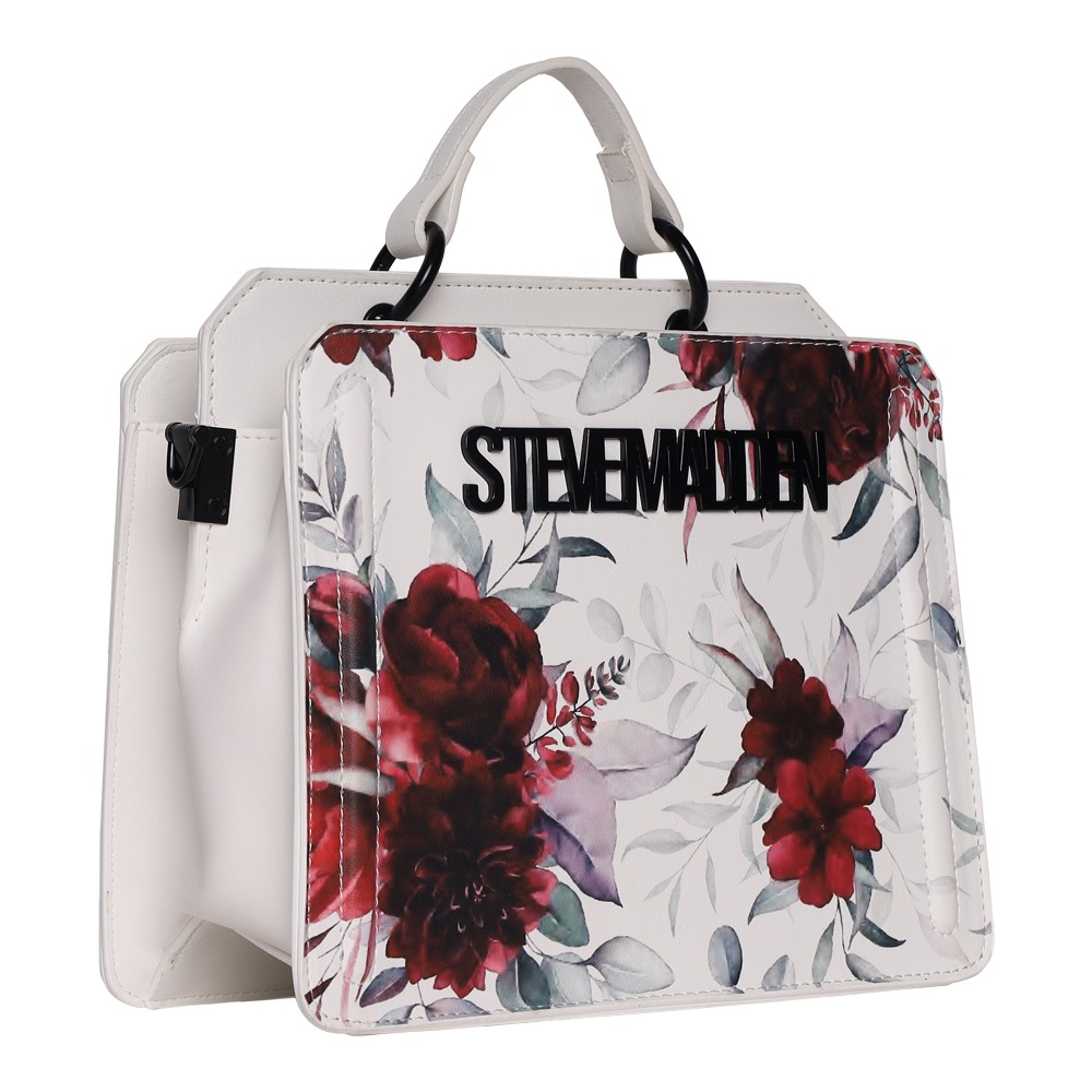Bevelin Floral White-Multi Satchel