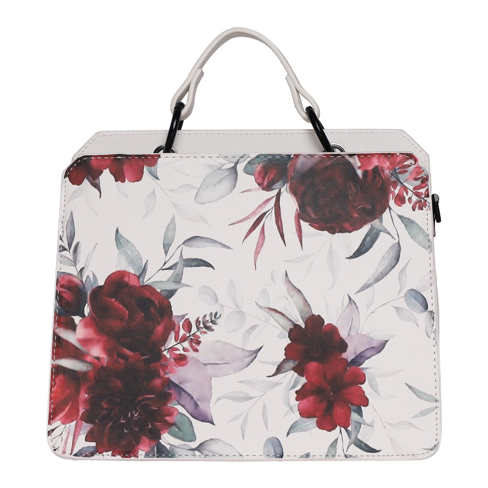 Bevelin Floral White-Multi Satchel