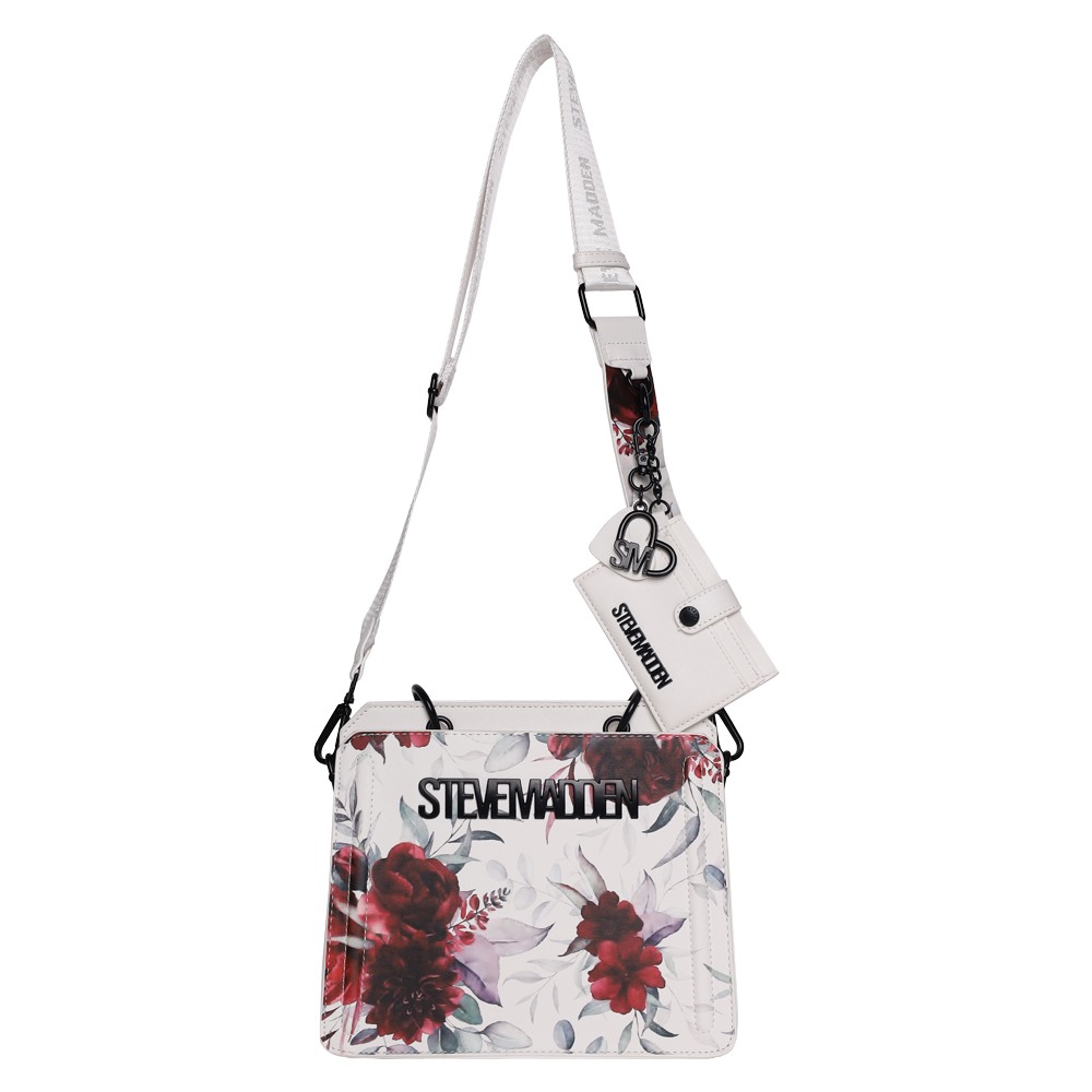 Bevelin Floral White-Multi Satchel