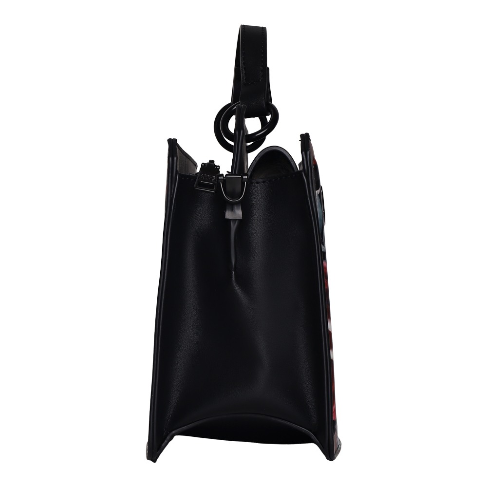 Bevelin Floral Black Satchel