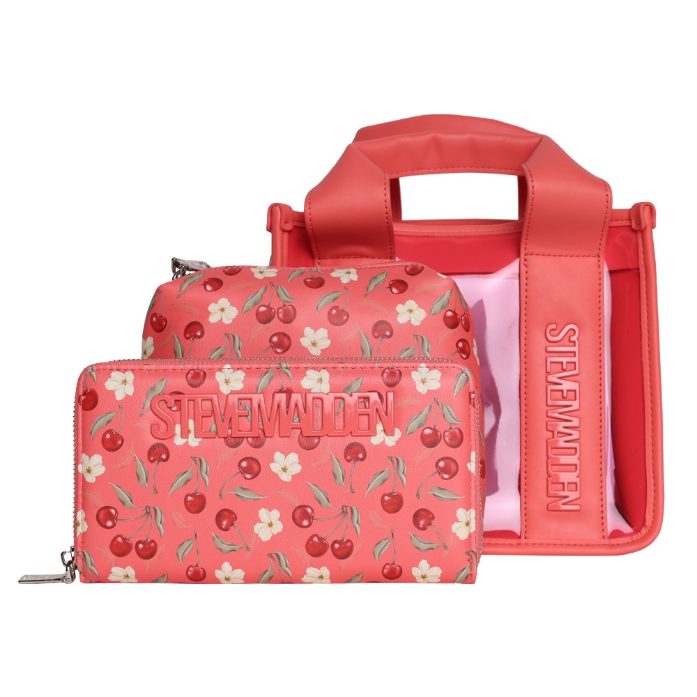 Bwebber Clear W Wallet Sunset Coral Satchel