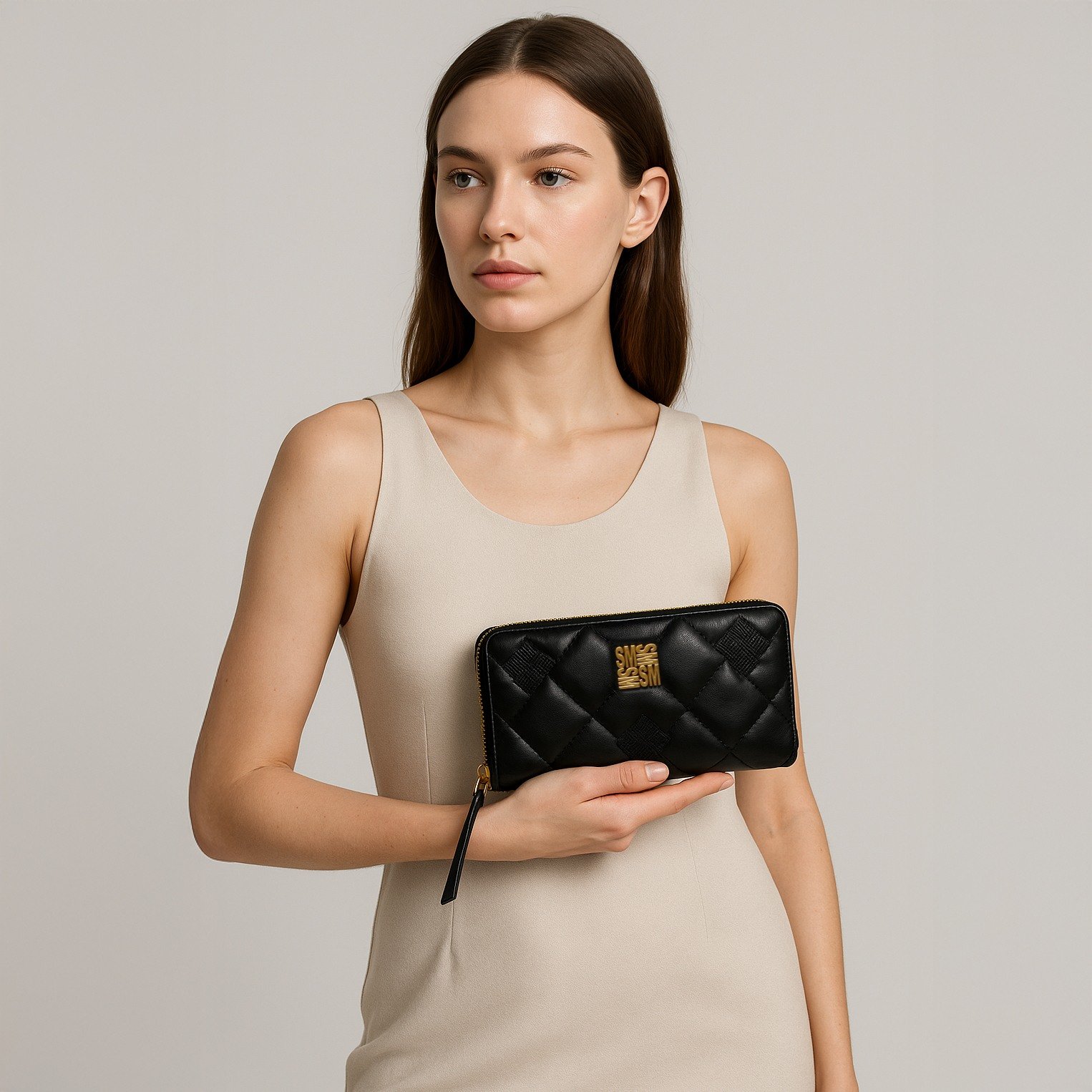 BRAMS Black Clutches & Wallets