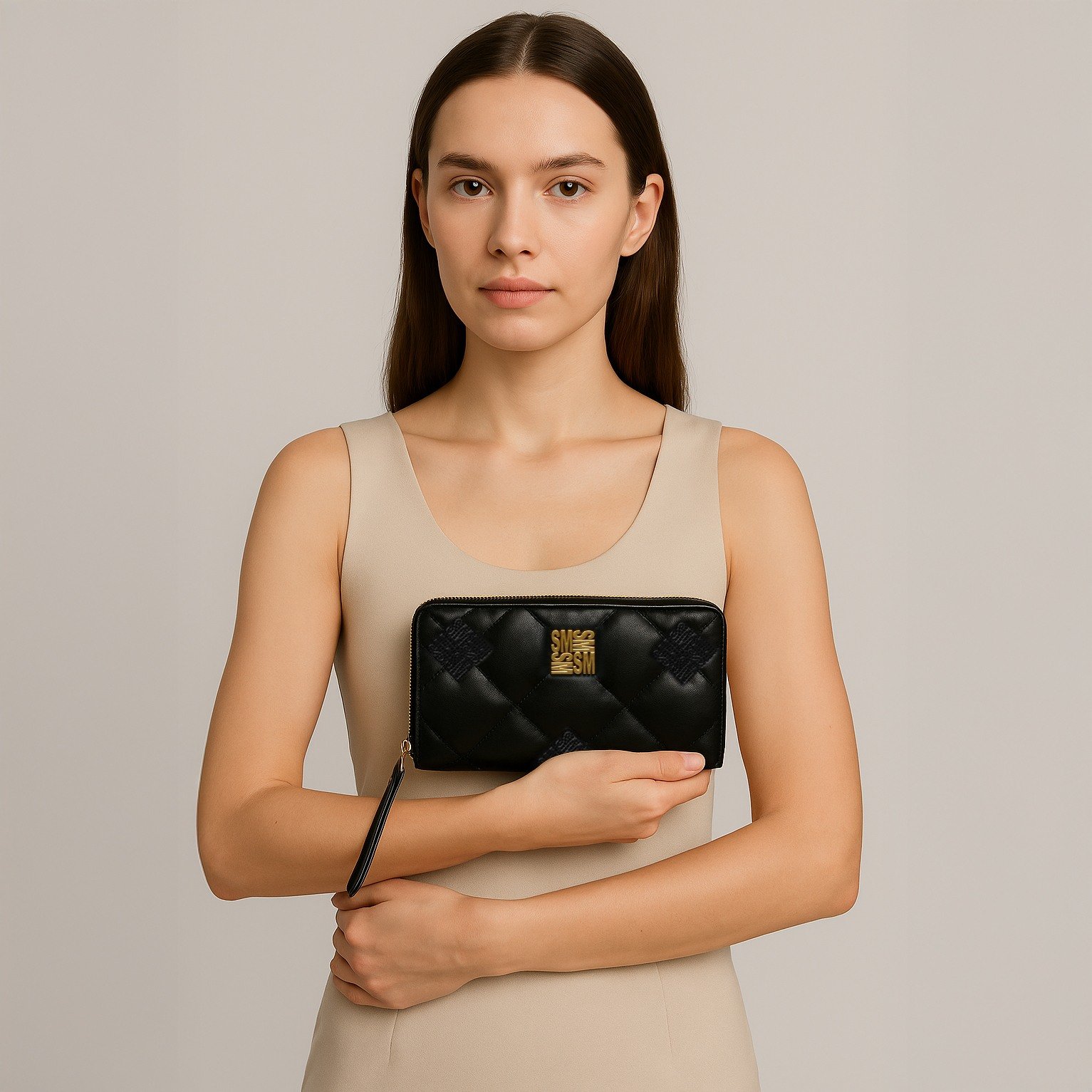 BRAMS Black Clutches & Wallets