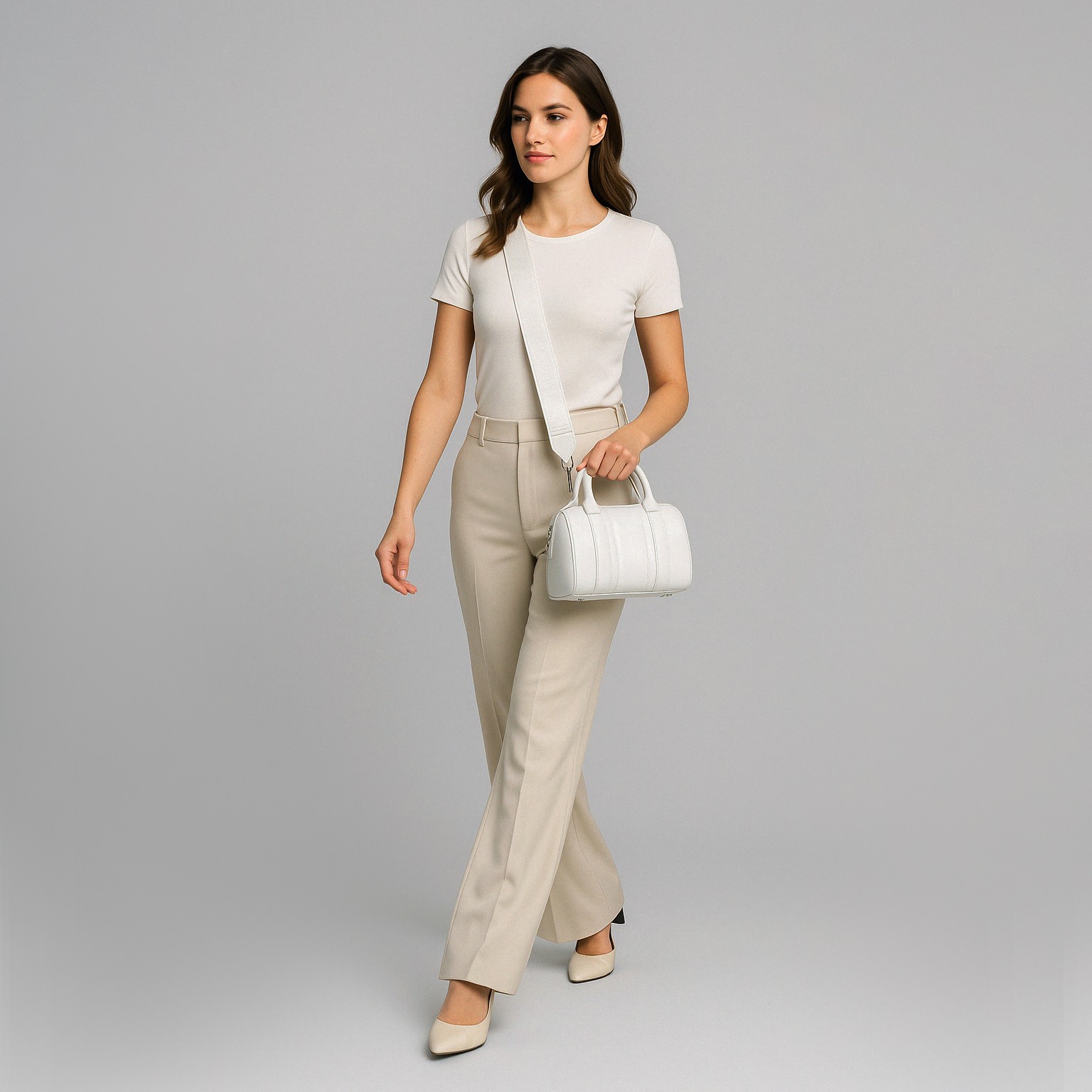 BNIC White Satchel