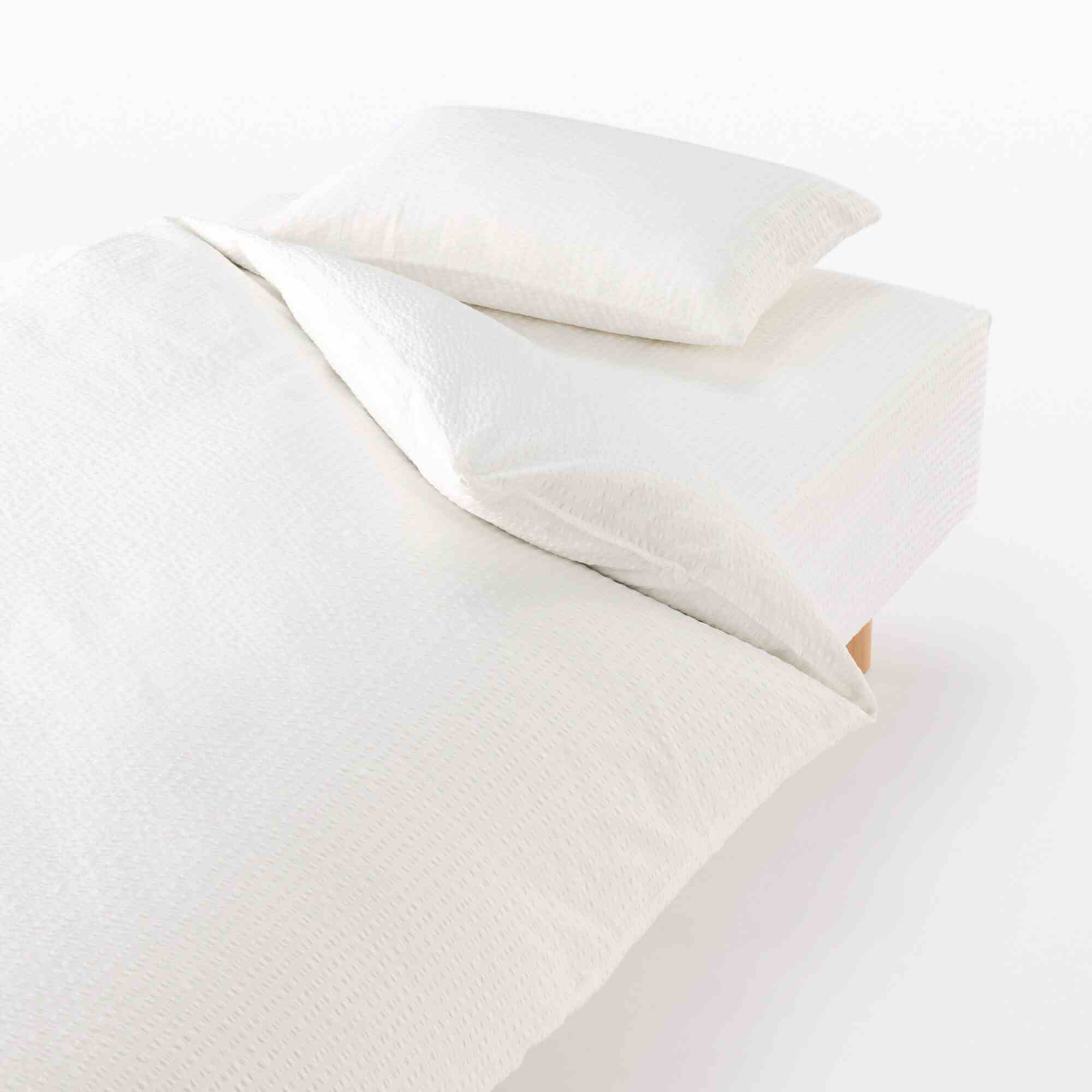 COTTON SEERSUCKER - PILLOW CASE - 50x70 CM/ OFF WHITE