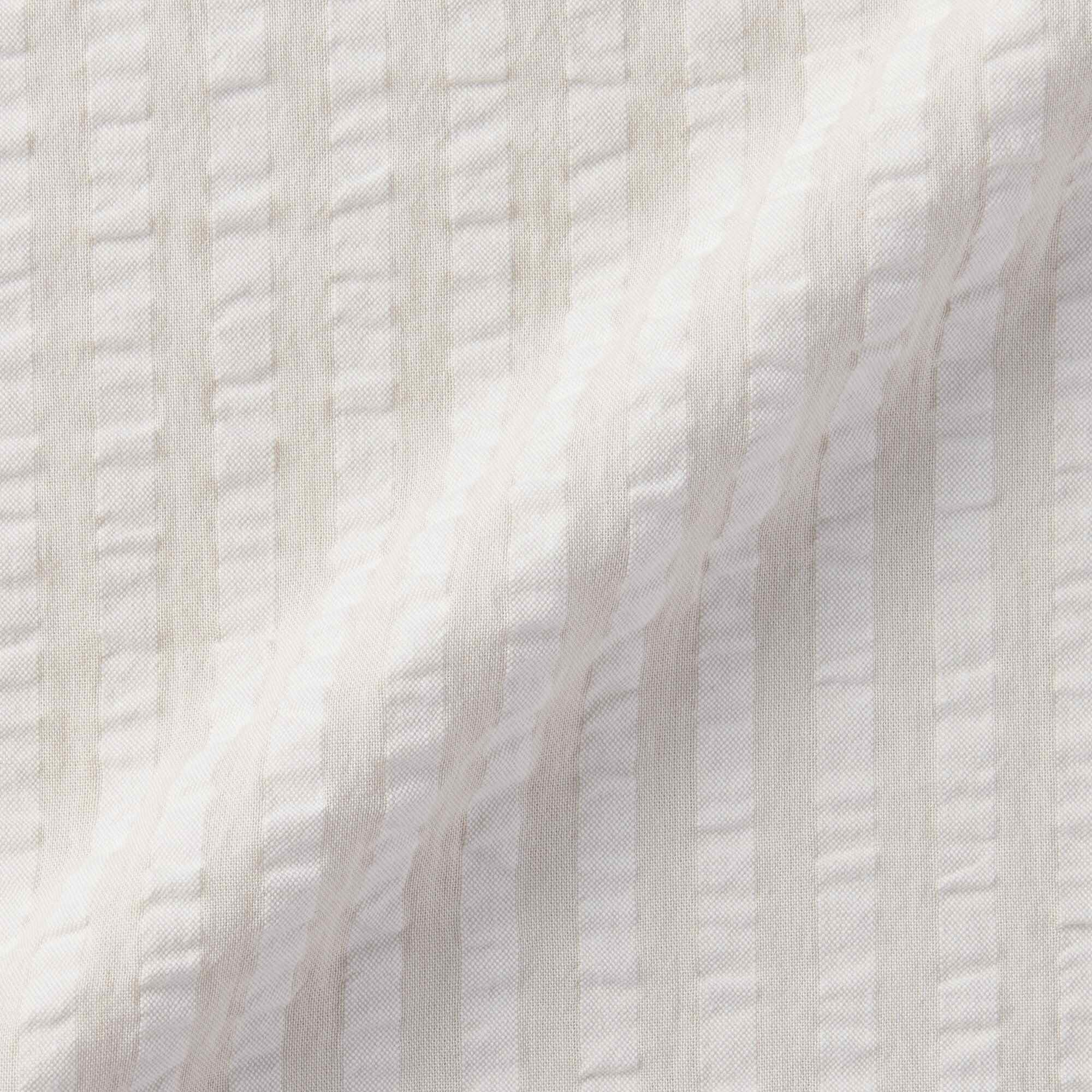 COTTON SEERSUCKER - FITTED SHEET - 180x200x18-28 CM/ LIGHT BEIGE