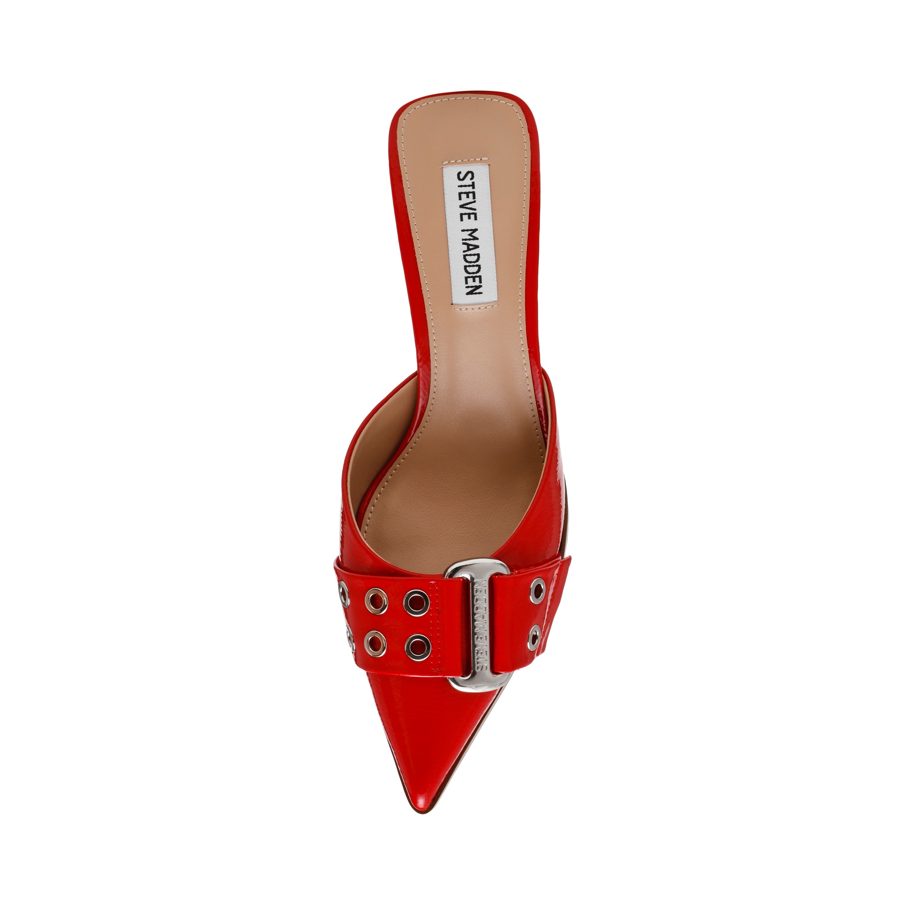 Hiatus Red Crinkle Patent Pumps
